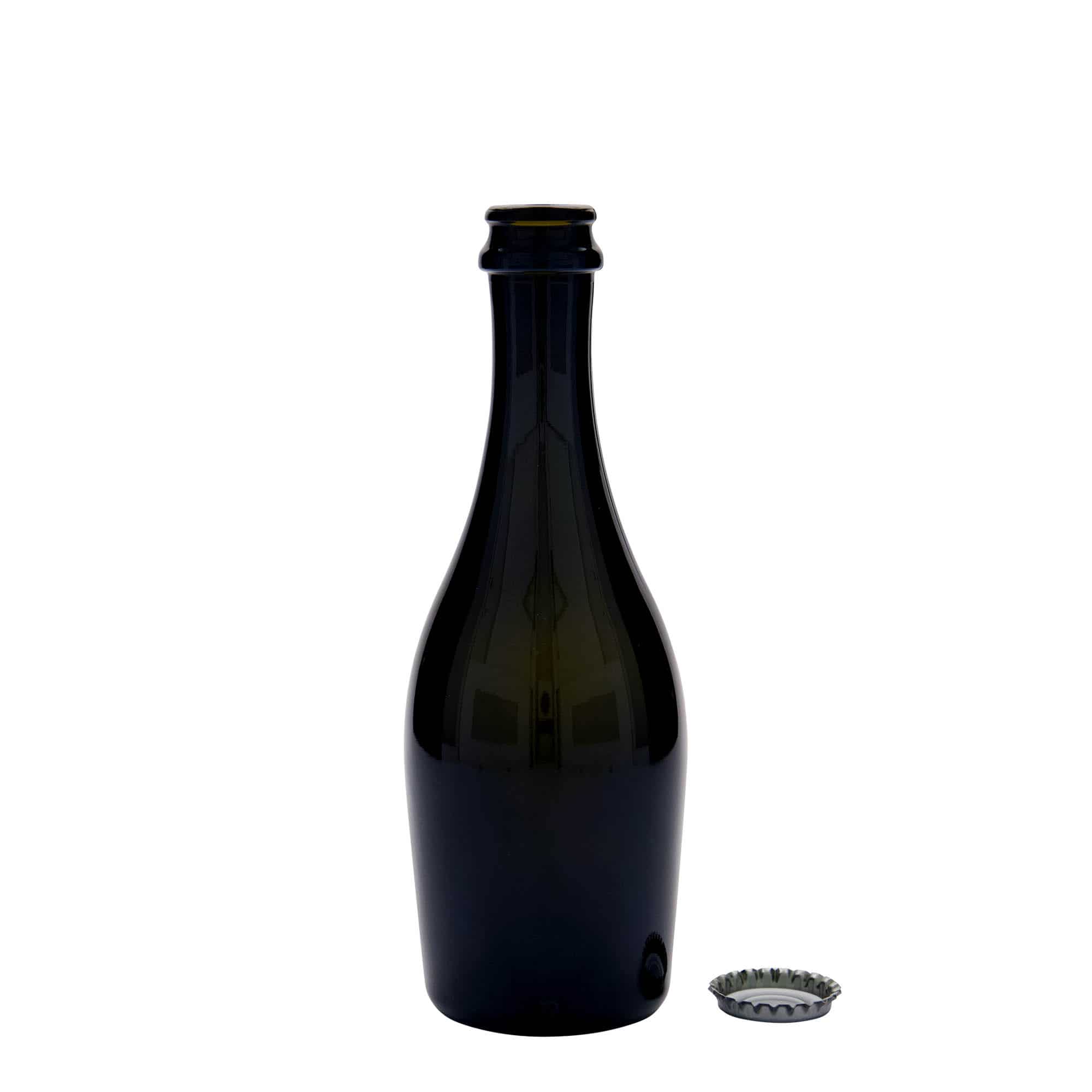 330 ml fľaša na sekt „Carmen“, sklená, antická zelená farba, hrdlo: štupeľ 330 ml fľaša na sekt „Carmen“, sklená, antická zelená farba, hrdlo: štupeľ