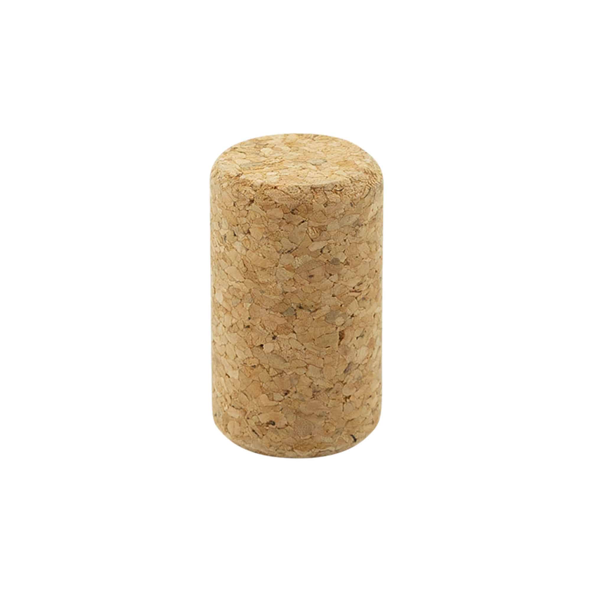 Vínové korky 22,5 mm, lisovaný korek, béžový, pre hrdlo: korek