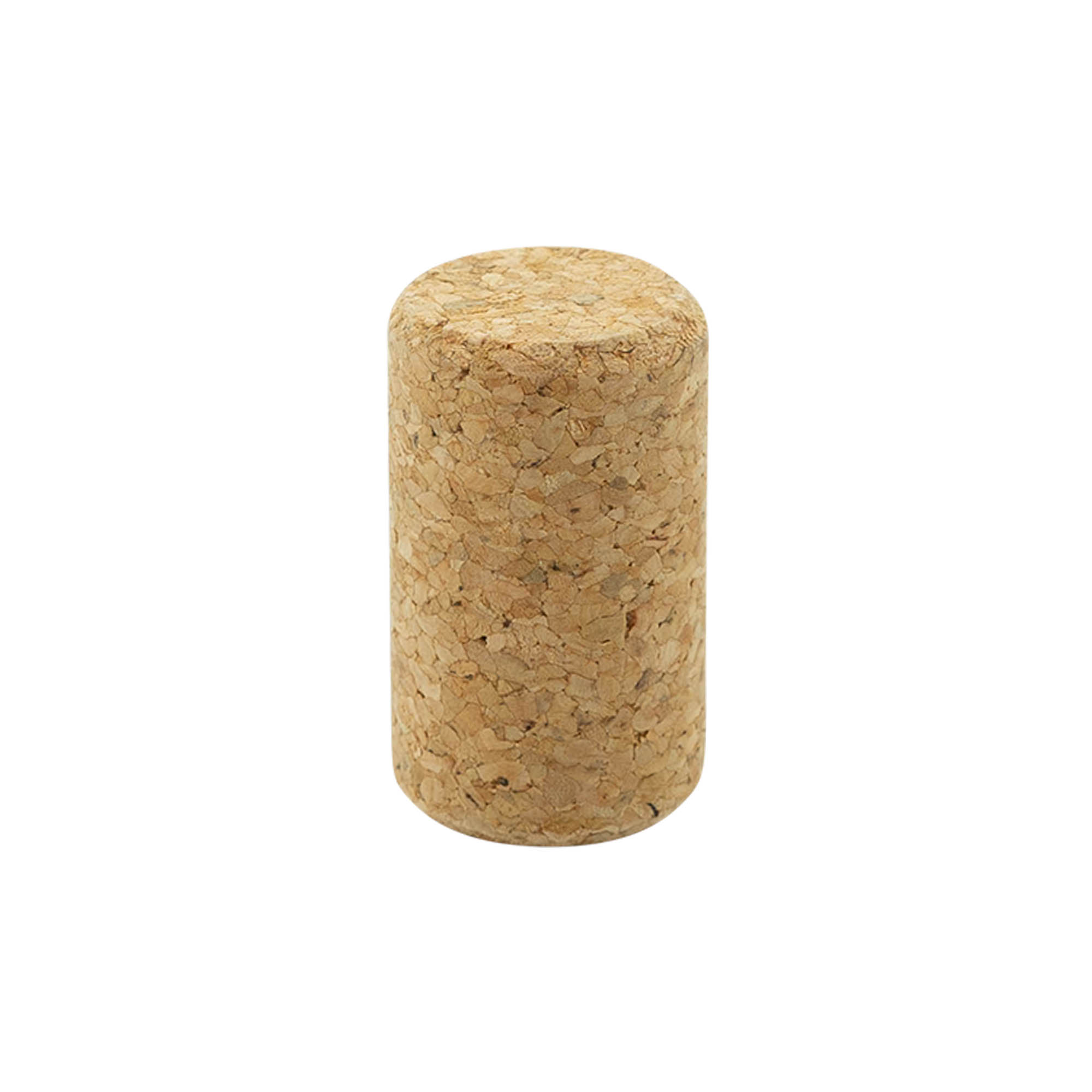 Vínové korky 22,5 mm, lisovaný korek, béžový, pre hrdlo: korek