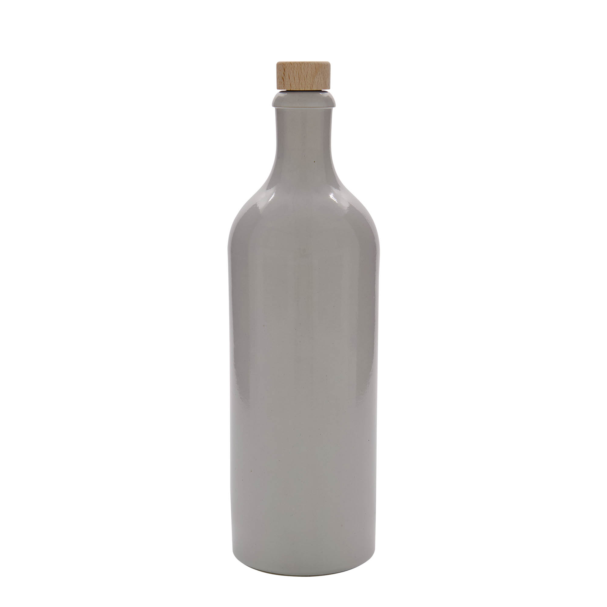 750 ml hlinený džbán, kamenina, biely, hrdlo: korok