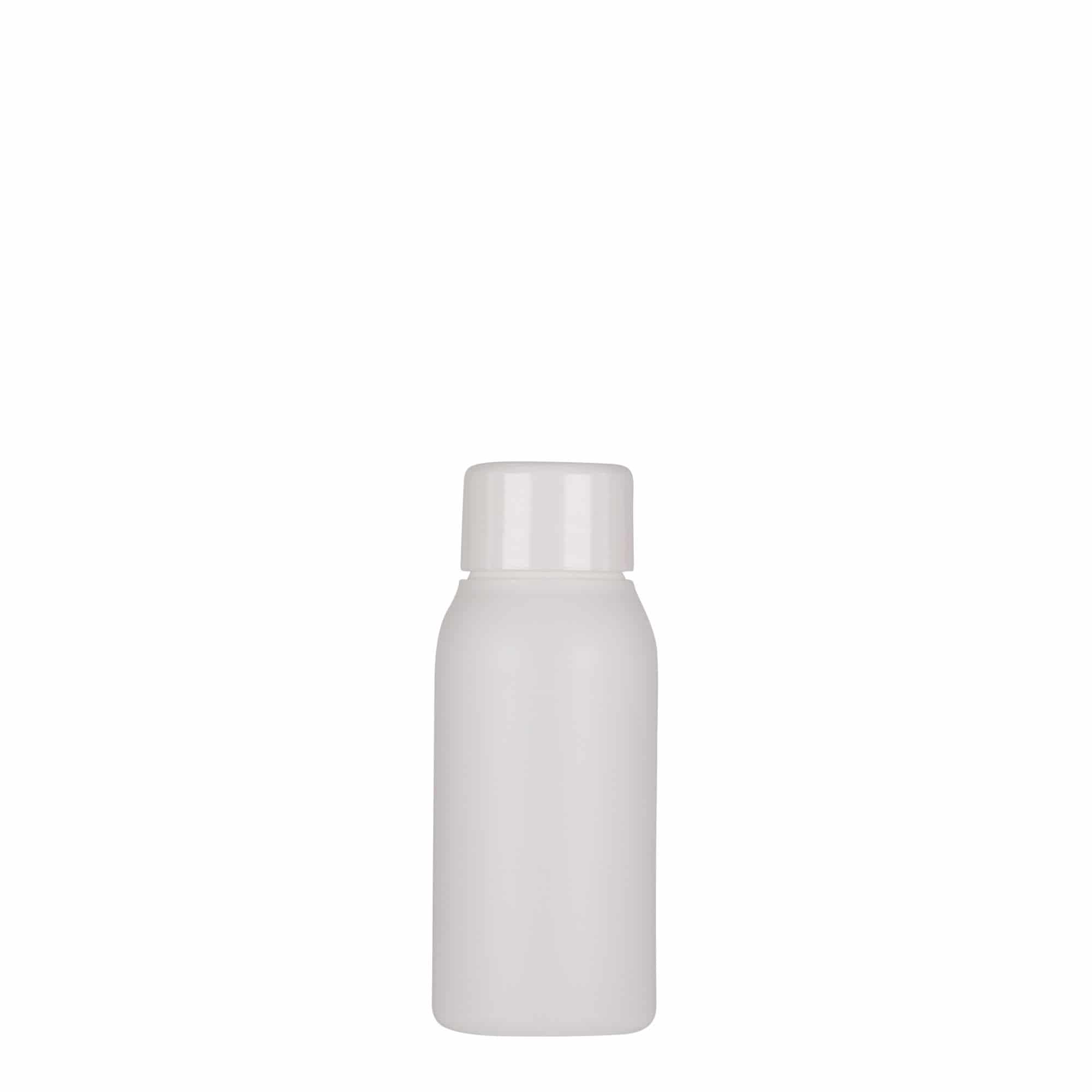 50 ml plastová fľaša „Tuffy“, HDPE, biela farba, hrdlo: GPI 24/410