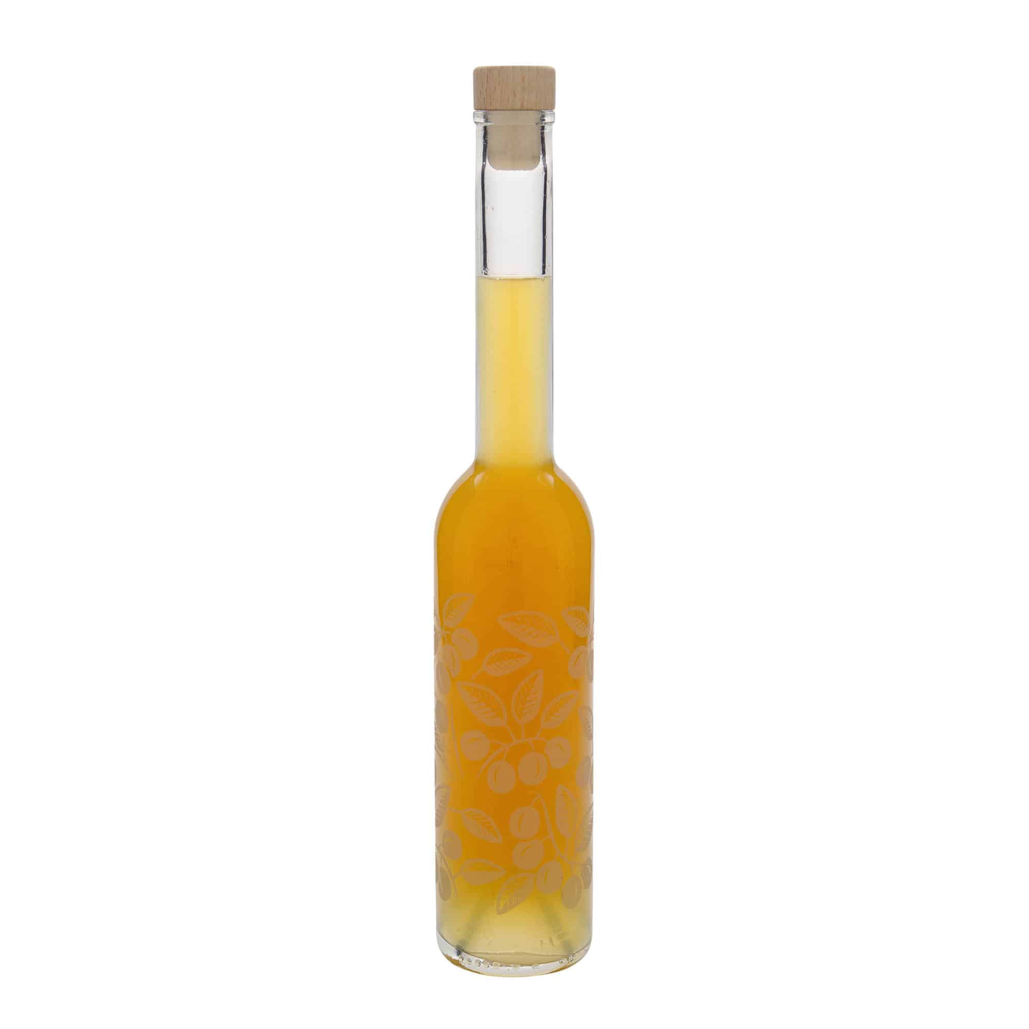 350 ml sklená fľaša „Opera“, motív: mirabelky, hrdlo: korok