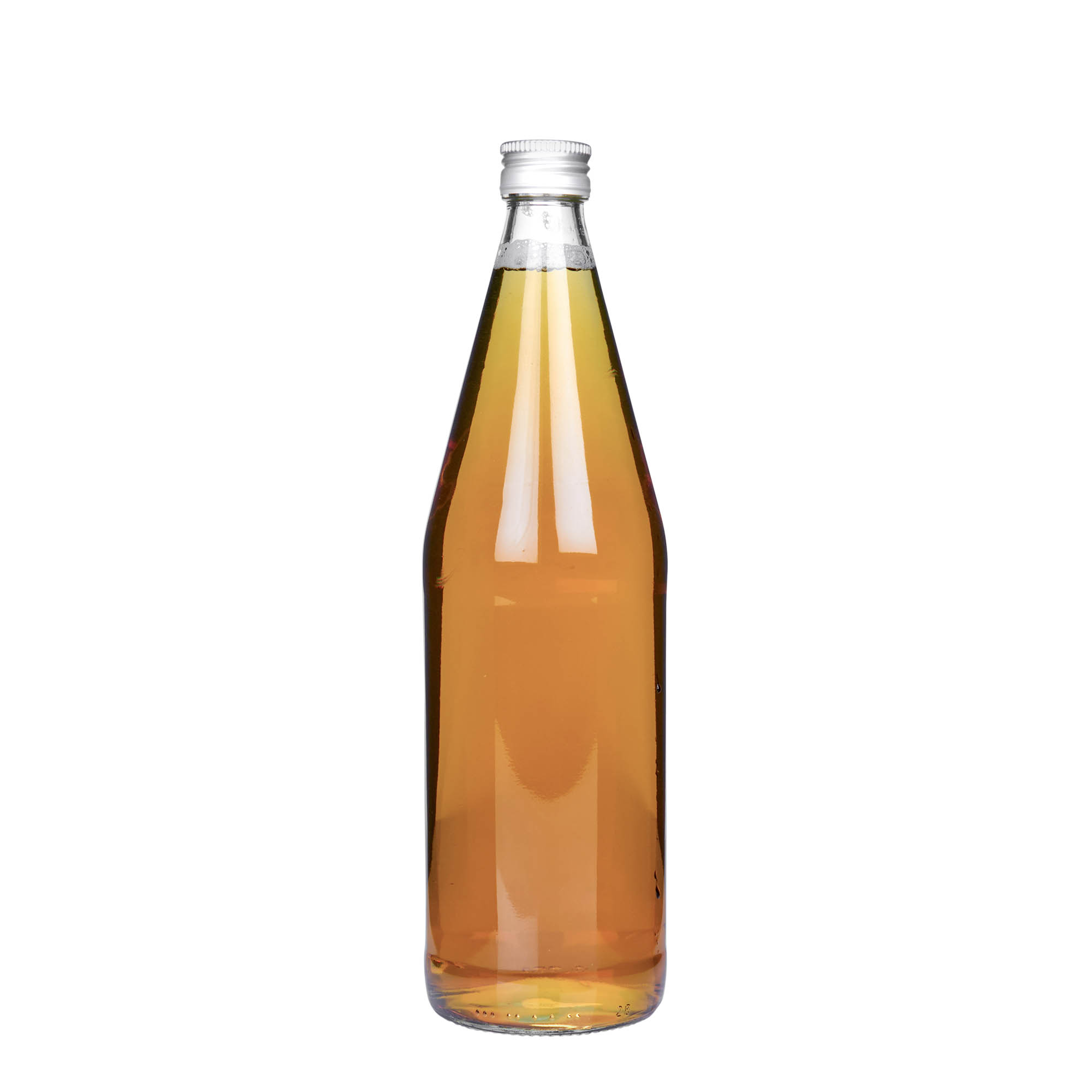 750 ml univerzálna fľaša tvar mrkvy, sklo, hrdlo: PP 28