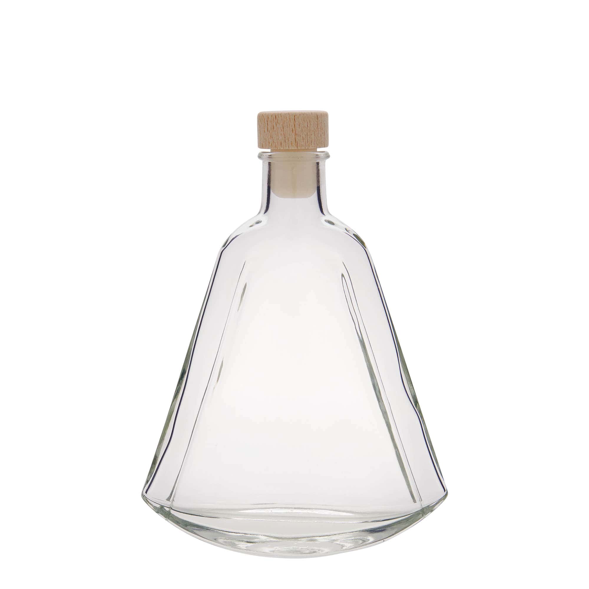 200 ml sklená fľaša „Maurizio“, oválna, hrdlo: korok