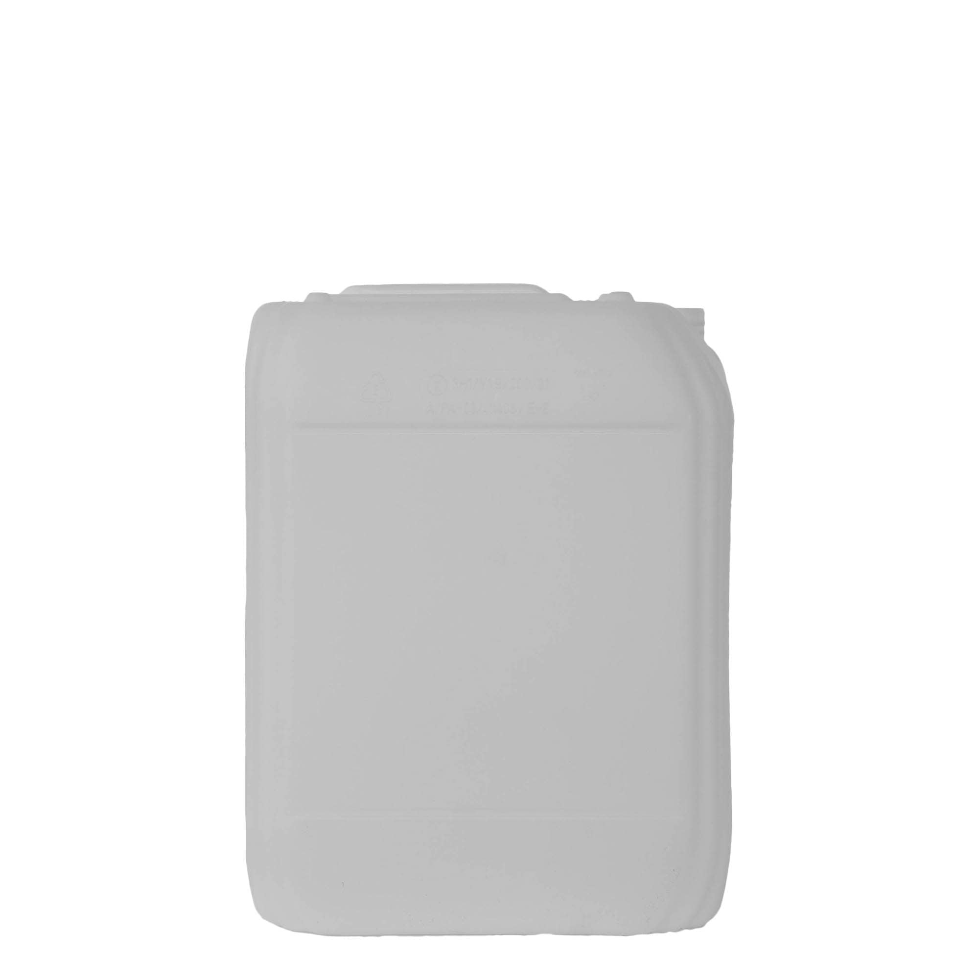 20 l kanister, obdĺžniková, HDPE plast, prírodná farba, hrdlo: ND 60 20 l kanister, obdĺžniková, HDPE plast, prírodná farba, hrdlo: ND 60