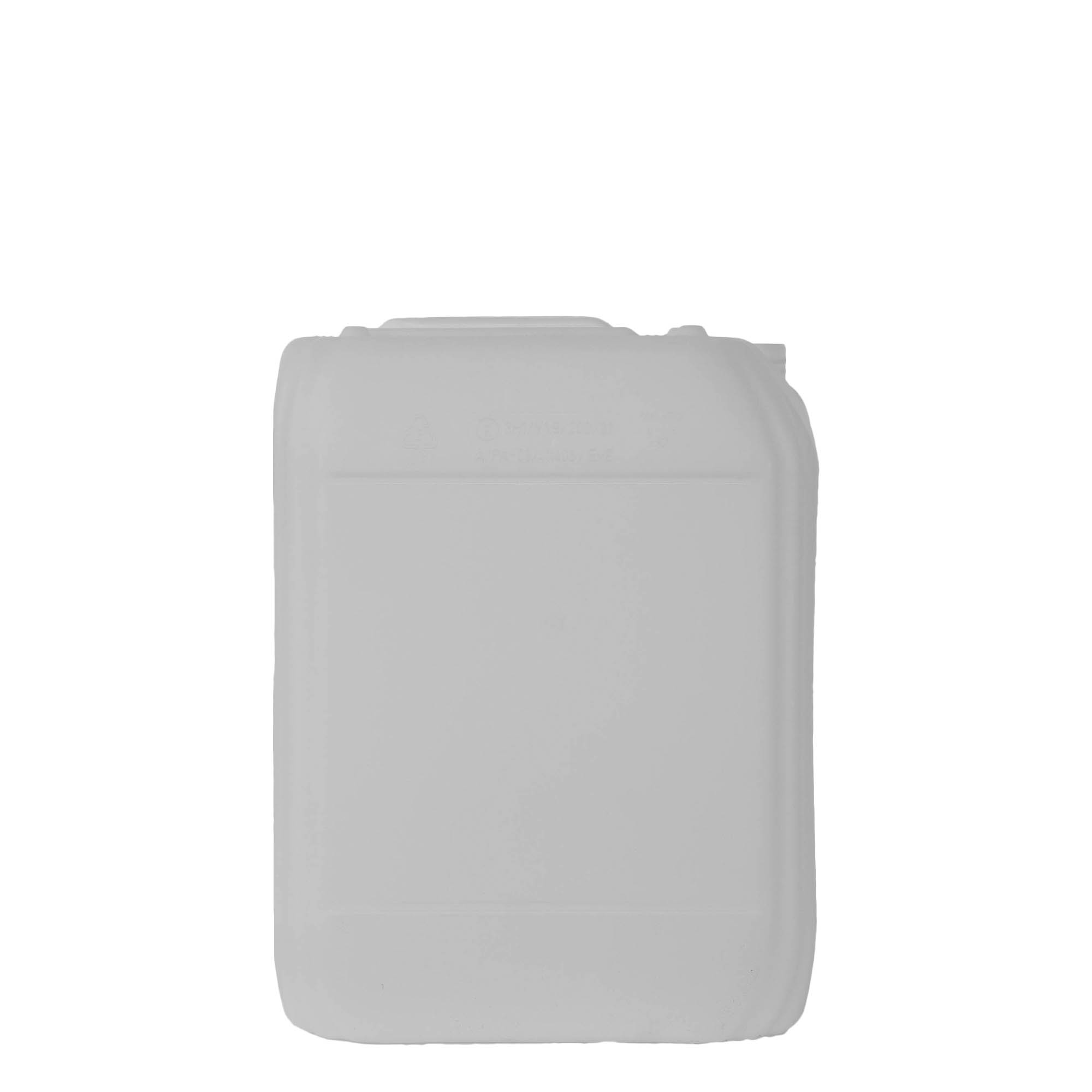 20 l kanister, obdĺžnikový, HDPE plast, prírodný, hrdlo: ND 60