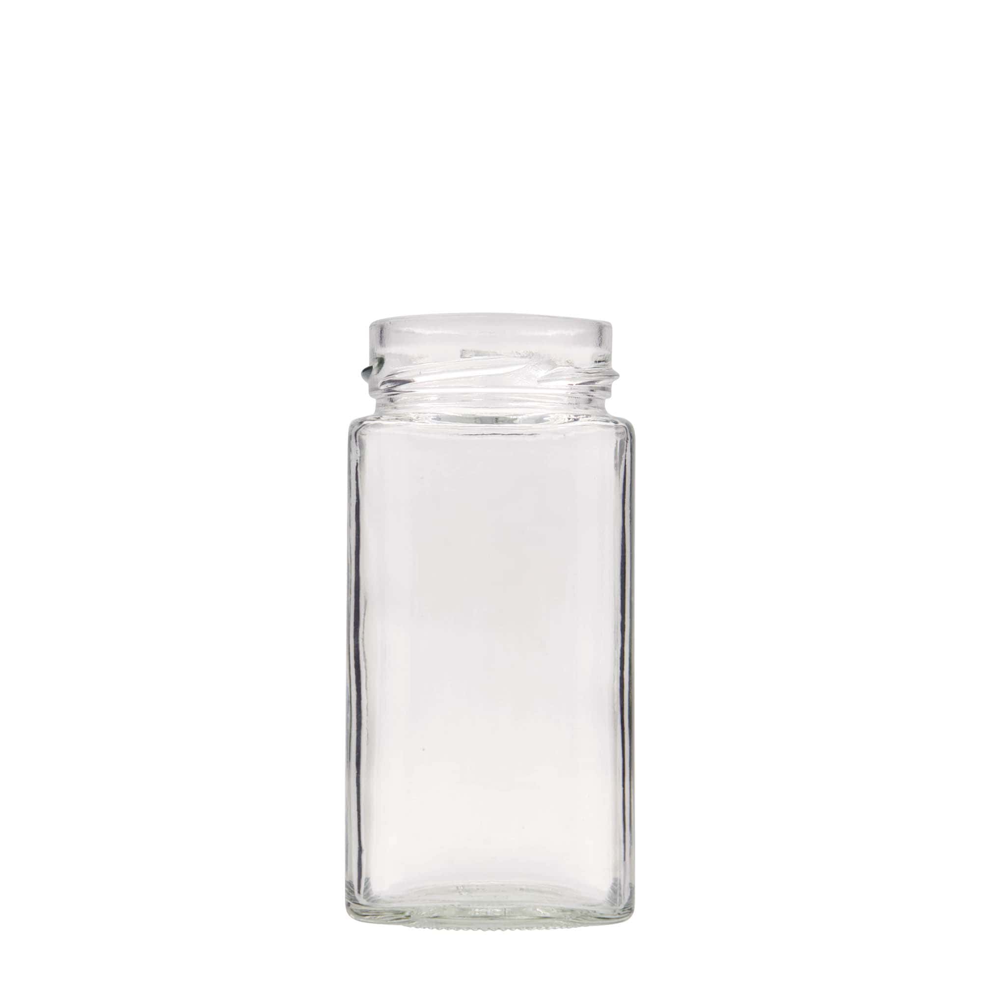 314 ml štvorcová fľaša „Funny“, hrdlo: Deep-Twist-Off (DTO 58)