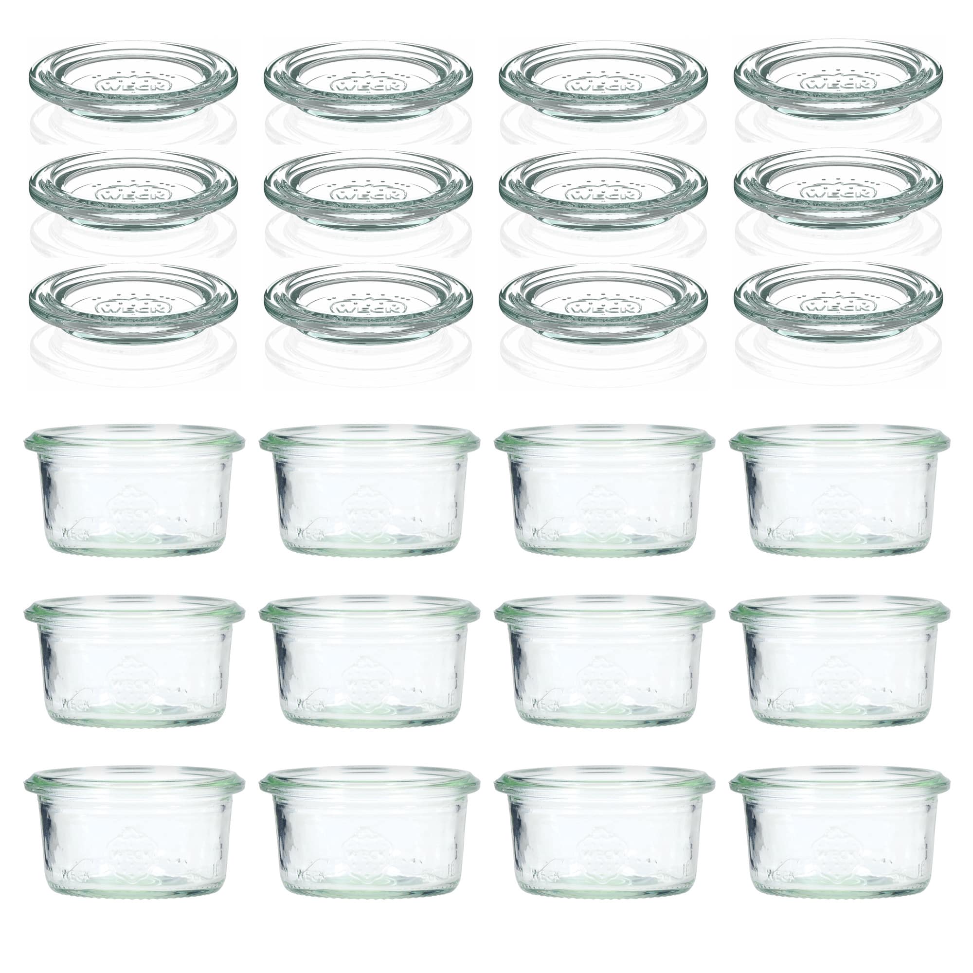 12x 50 ml WECK-pohár typu Sturz so skleneným viečkom RR 60