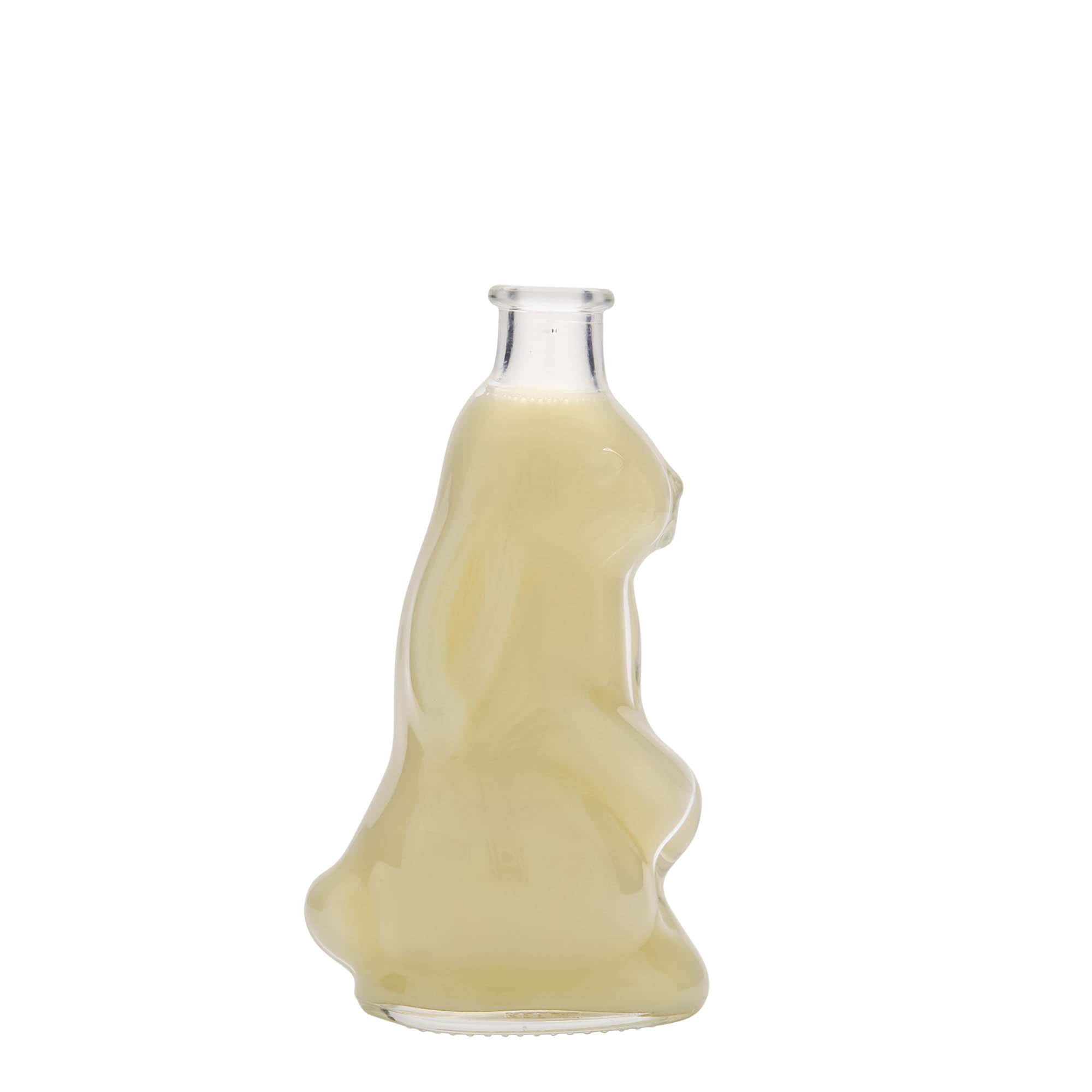 200 ml sklenená fľaša 'Zajac', hrdlo: korok 200 ml sklenená fľaša 'Zajac', hrdlo: korok