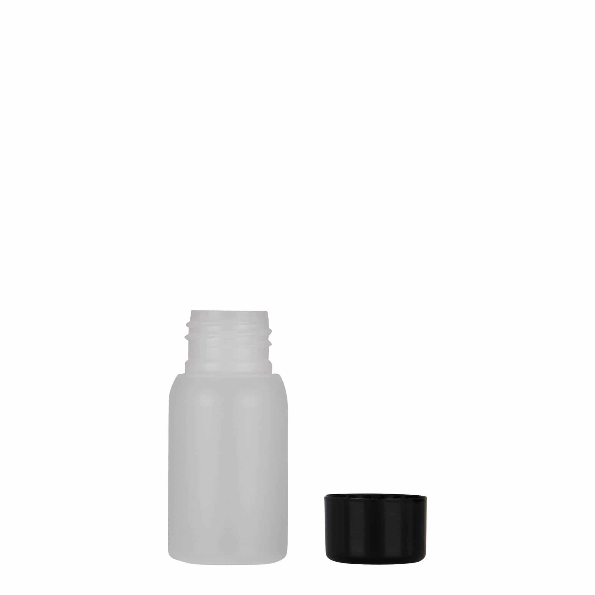 30 ml plastová fľaša „Tuffy“, HDPE, prírodná farba, hrdlo: GPI 24/410