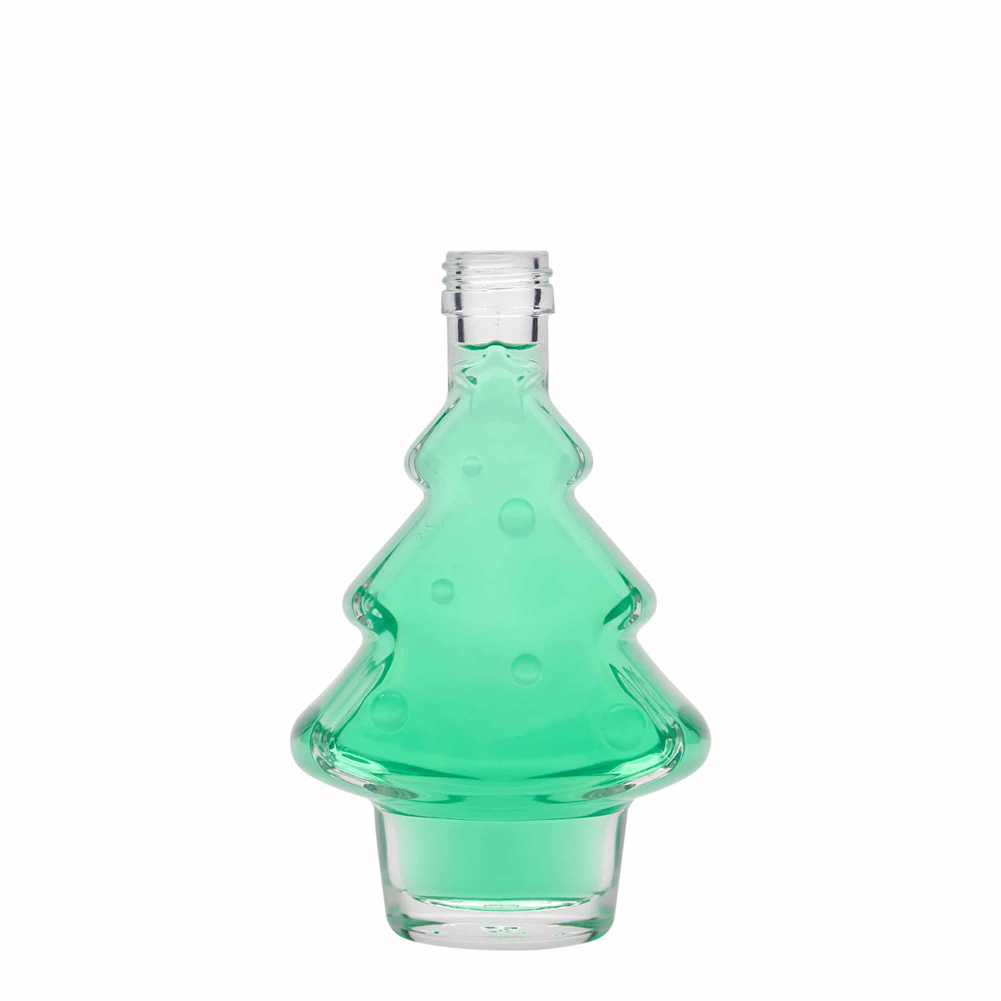 200 ml sklená fľaša „Vianočná jedlička“, hrdlo: PP 28