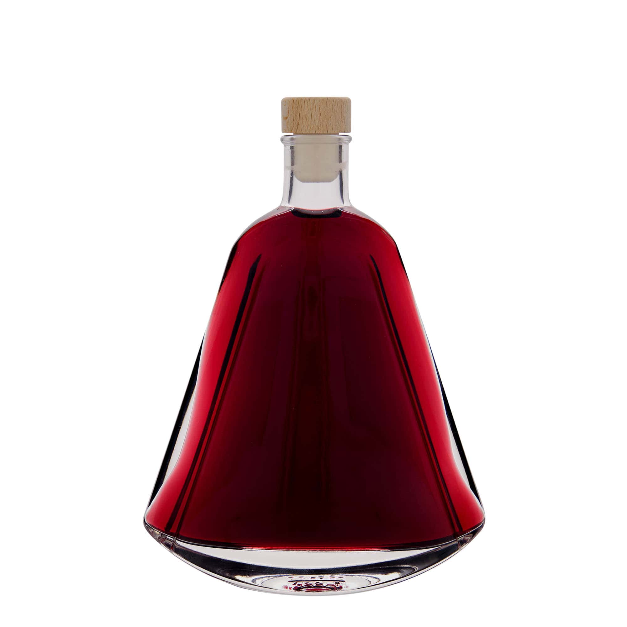 350 ml sklená fľaša „Maurizio“, oválna, hrdlo: korok