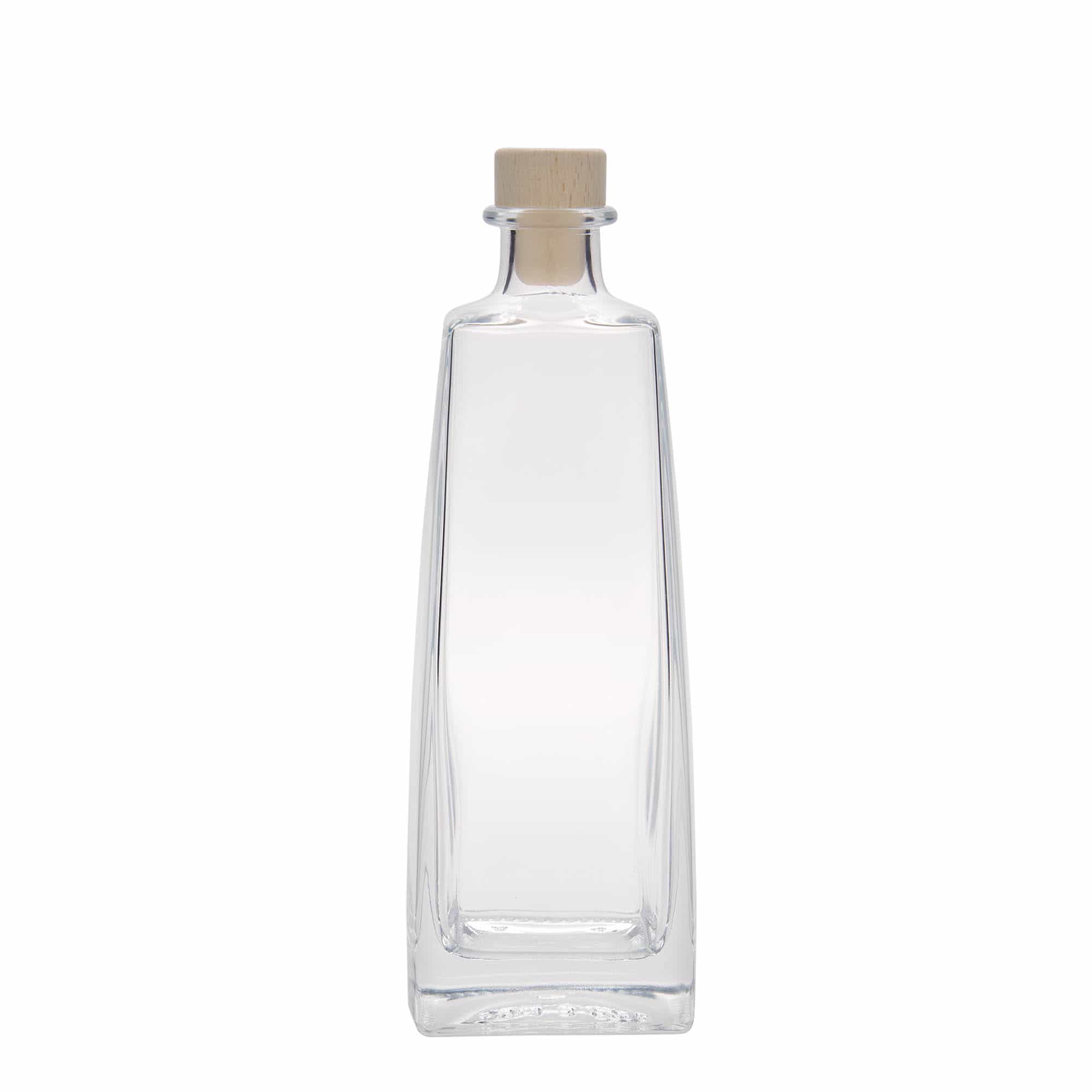 500 ml sklená fľaša „Timmy“, obdĺžniková, hrdlo: korok
