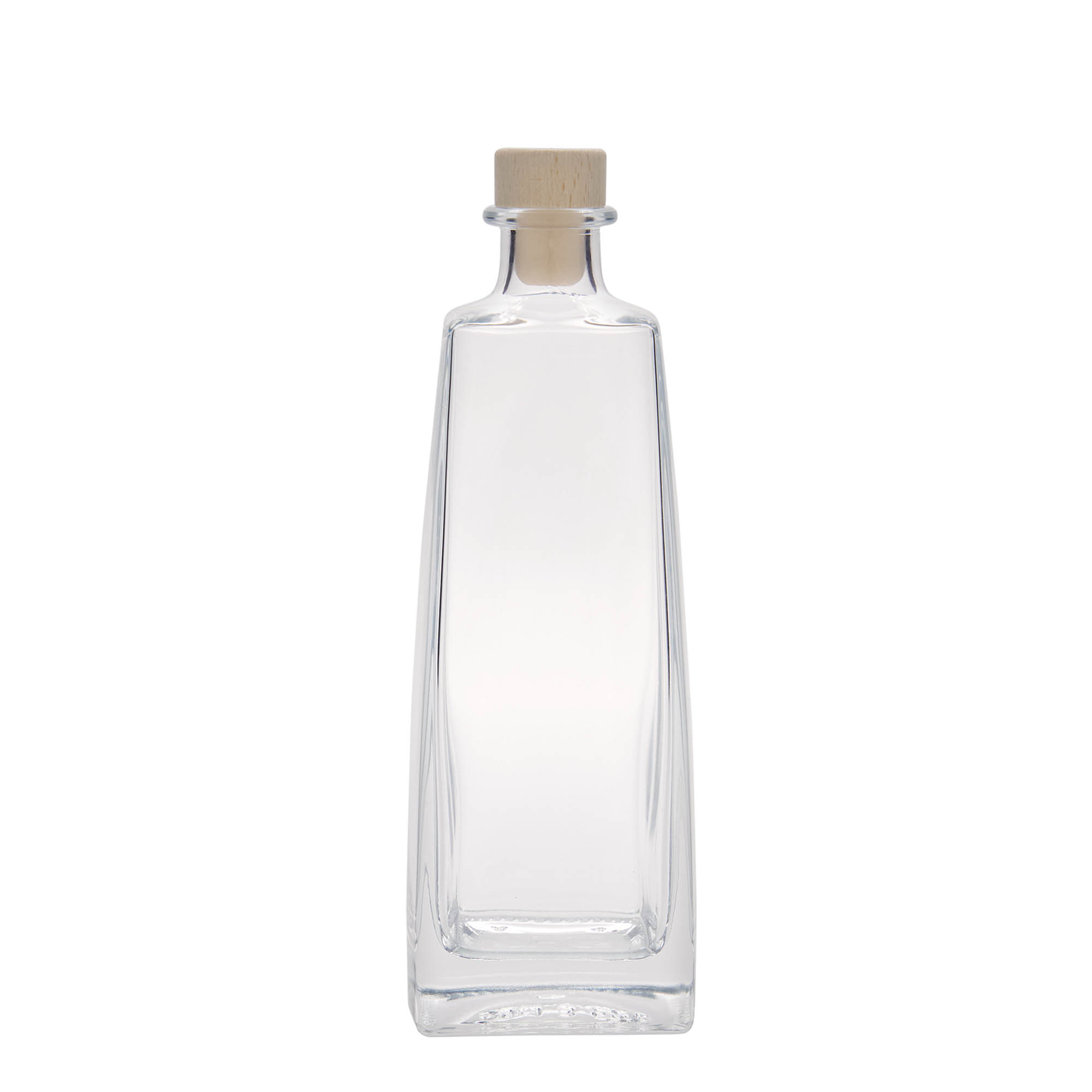 500 ml sklenená fľaša 'Timmy', obdĺžniková, hrdlo: korok