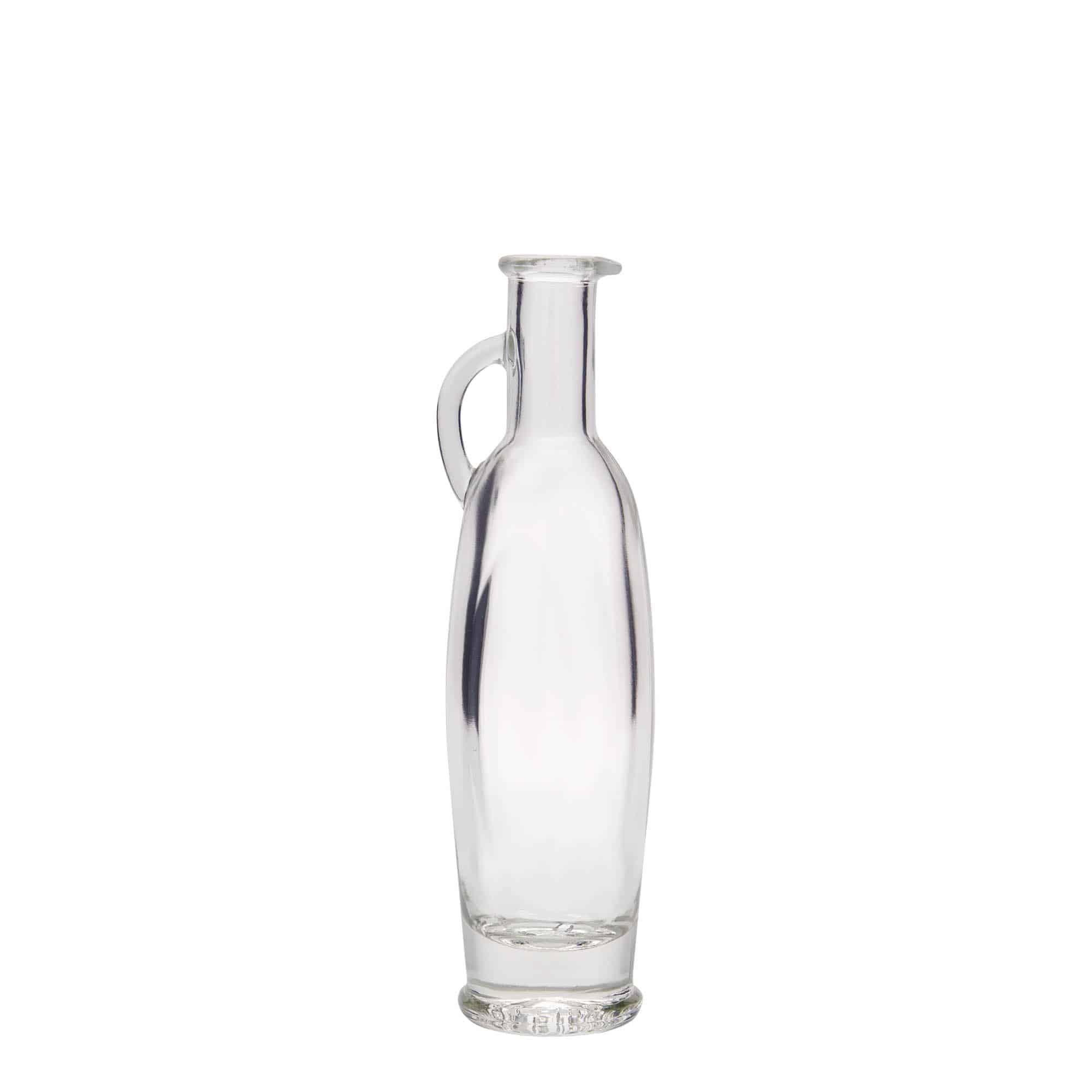 100 ml sklená fľaša „Eleganta“, oválna, hrdlo: korok