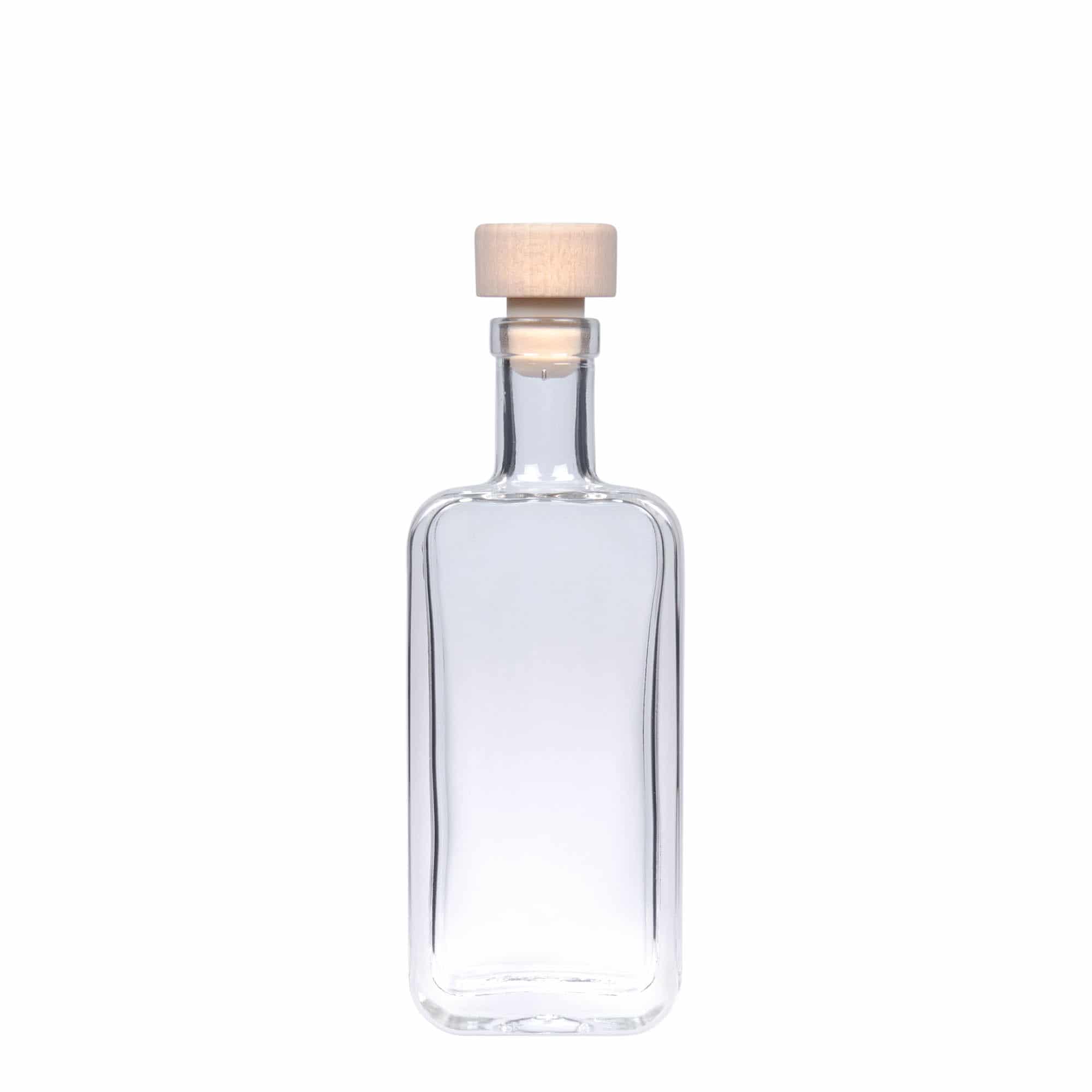 100 ml sklená fľaša „Nice“, obdĺžniková, hrdlo: korok