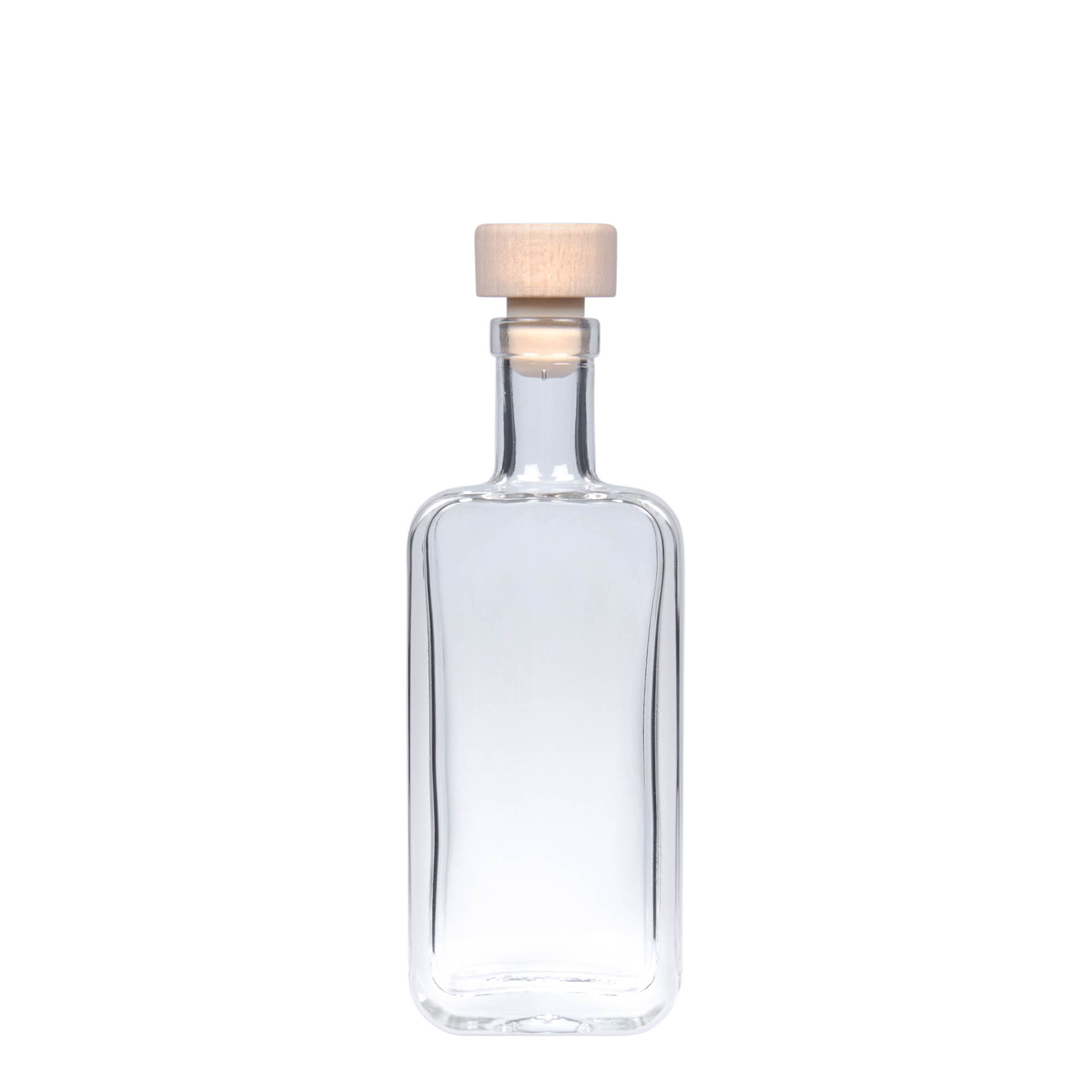 100 ml sklenená fľaša 'Nice', obdĺžniková, hrdlo: korok