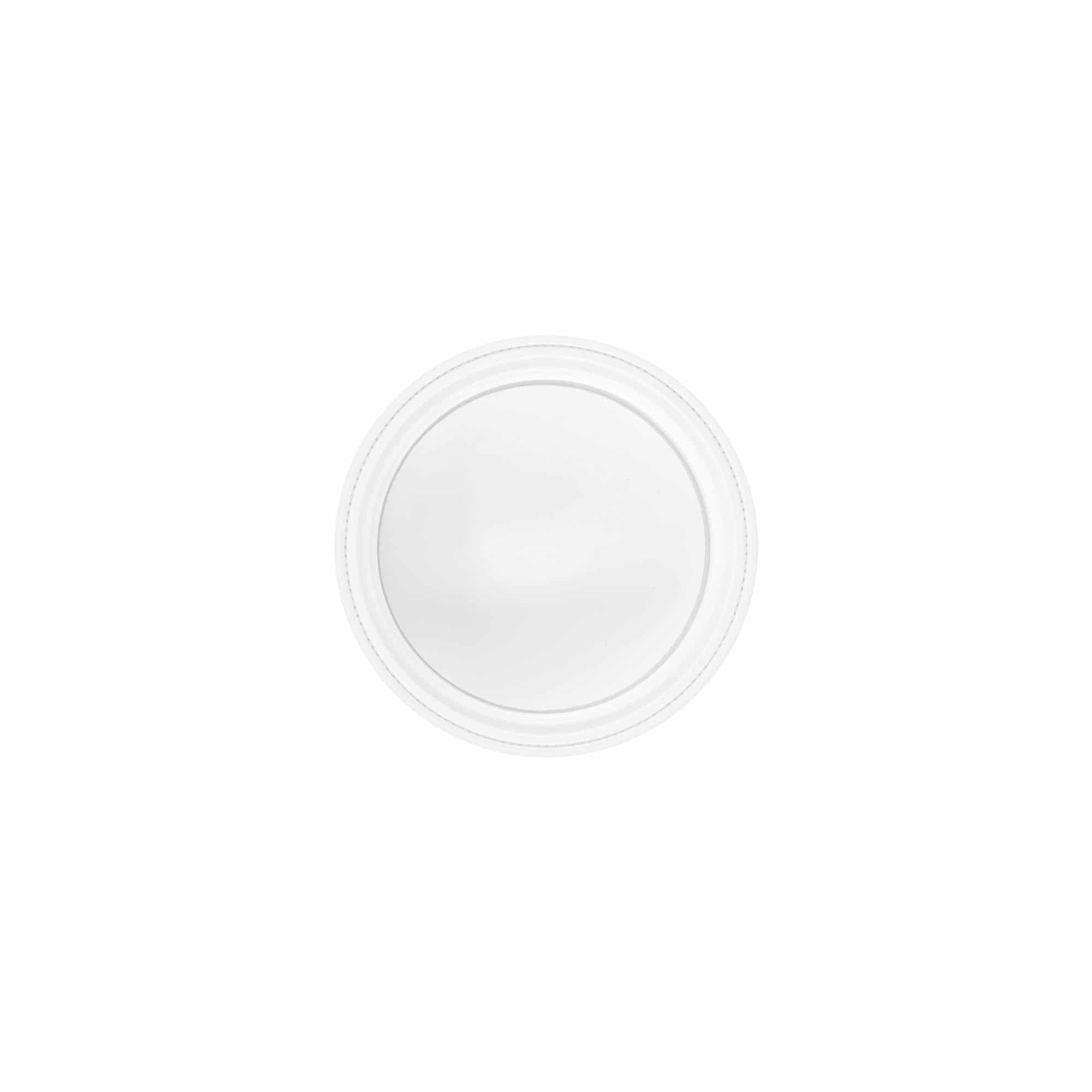 Skrutkovací uzáver 30 ml, SAN plast, biela farba