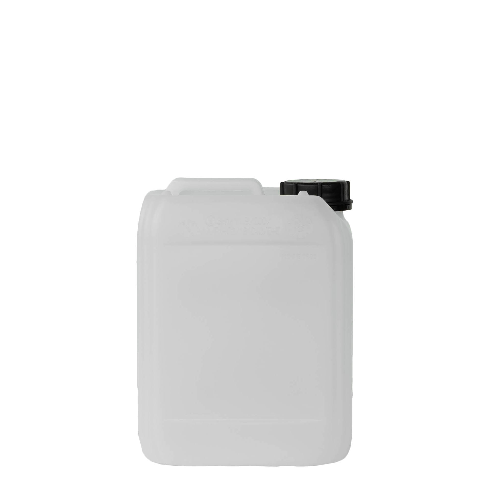 5 l kanister, obdĺžnikový, HDPE plast, prírodný, hrdlo: ND 55