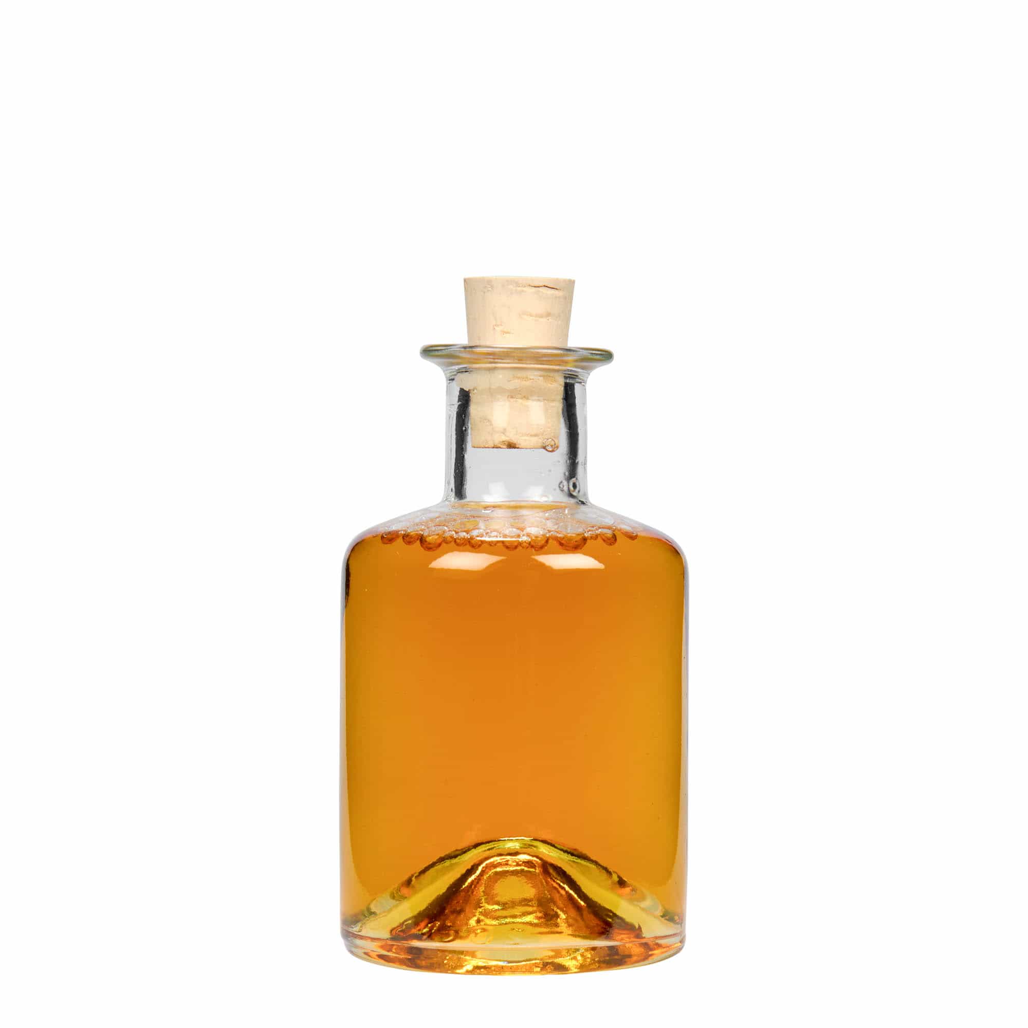 200 ml lekárenská sklenená fľaša, hrdlo: korkové