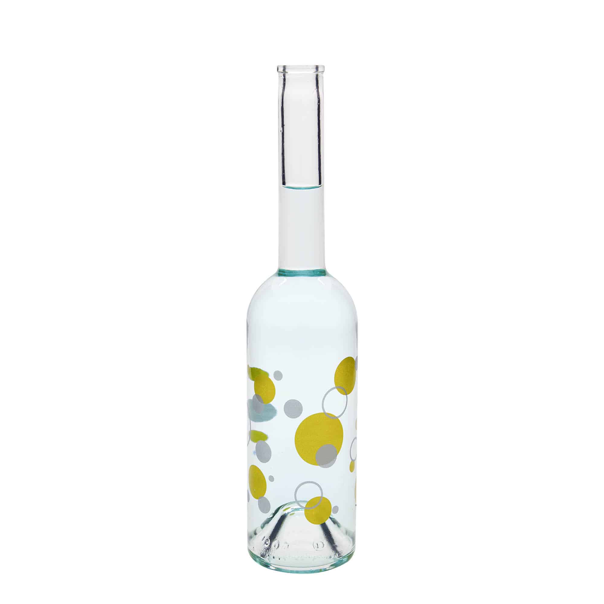 500 ml sklená fľaša „Opera“, motív: bodky, hrdlo: korok