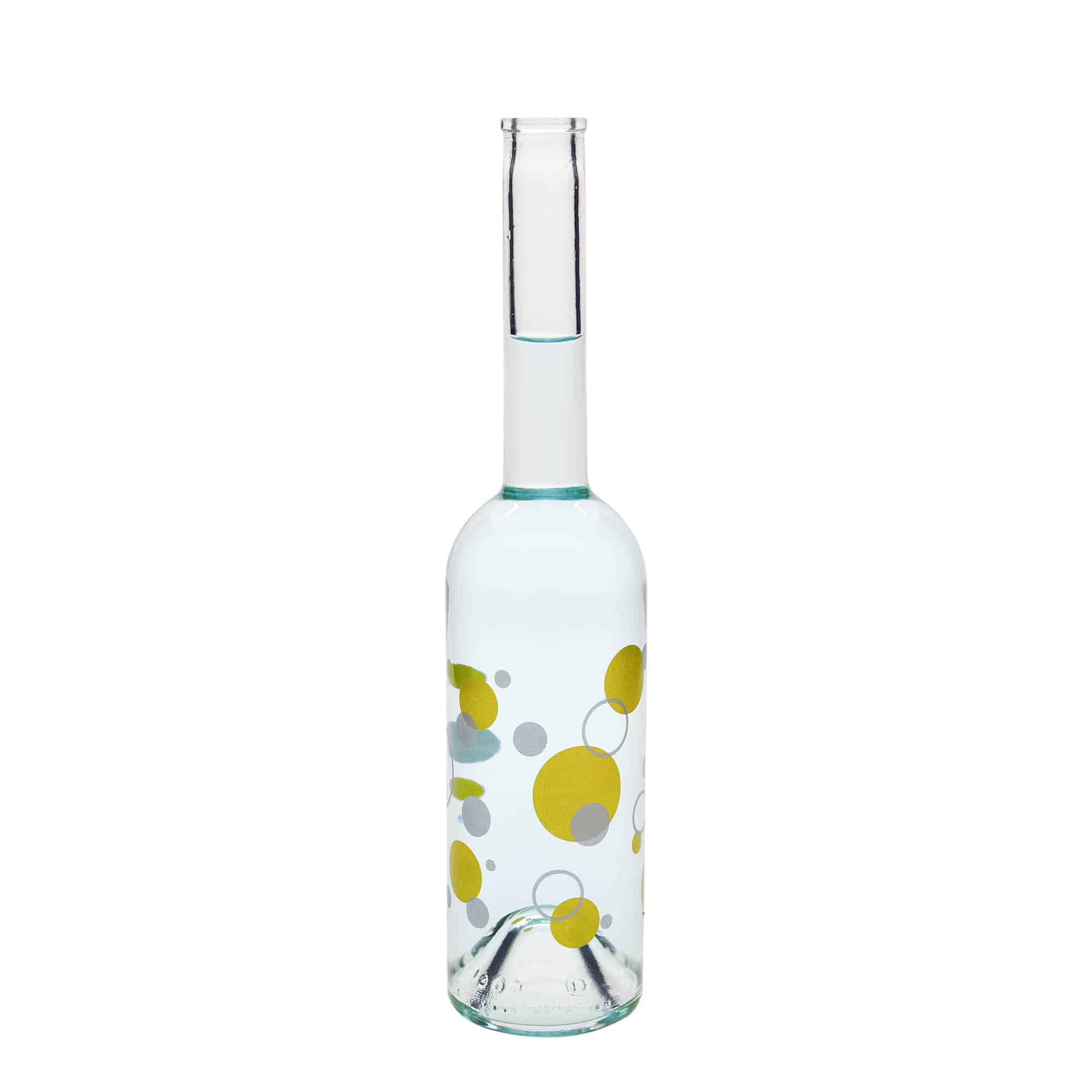500 ml sklenená fľaša 'Opera', motív: bodky, hrdlo: korok