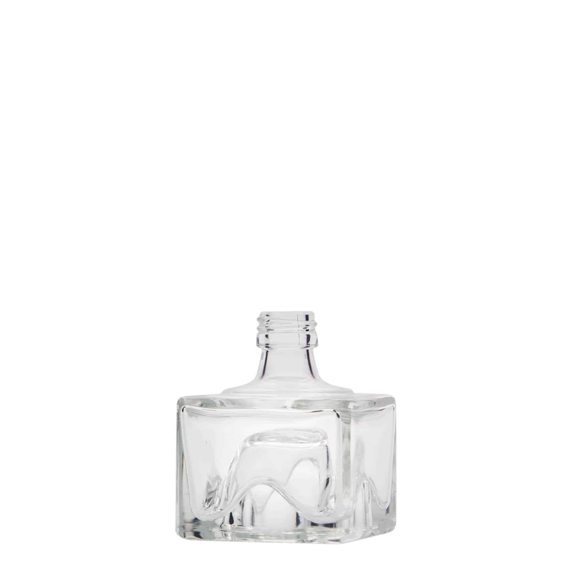 40 ml sklená fľaša „Cocolores“, štvorcová, hrdlo: PP 18