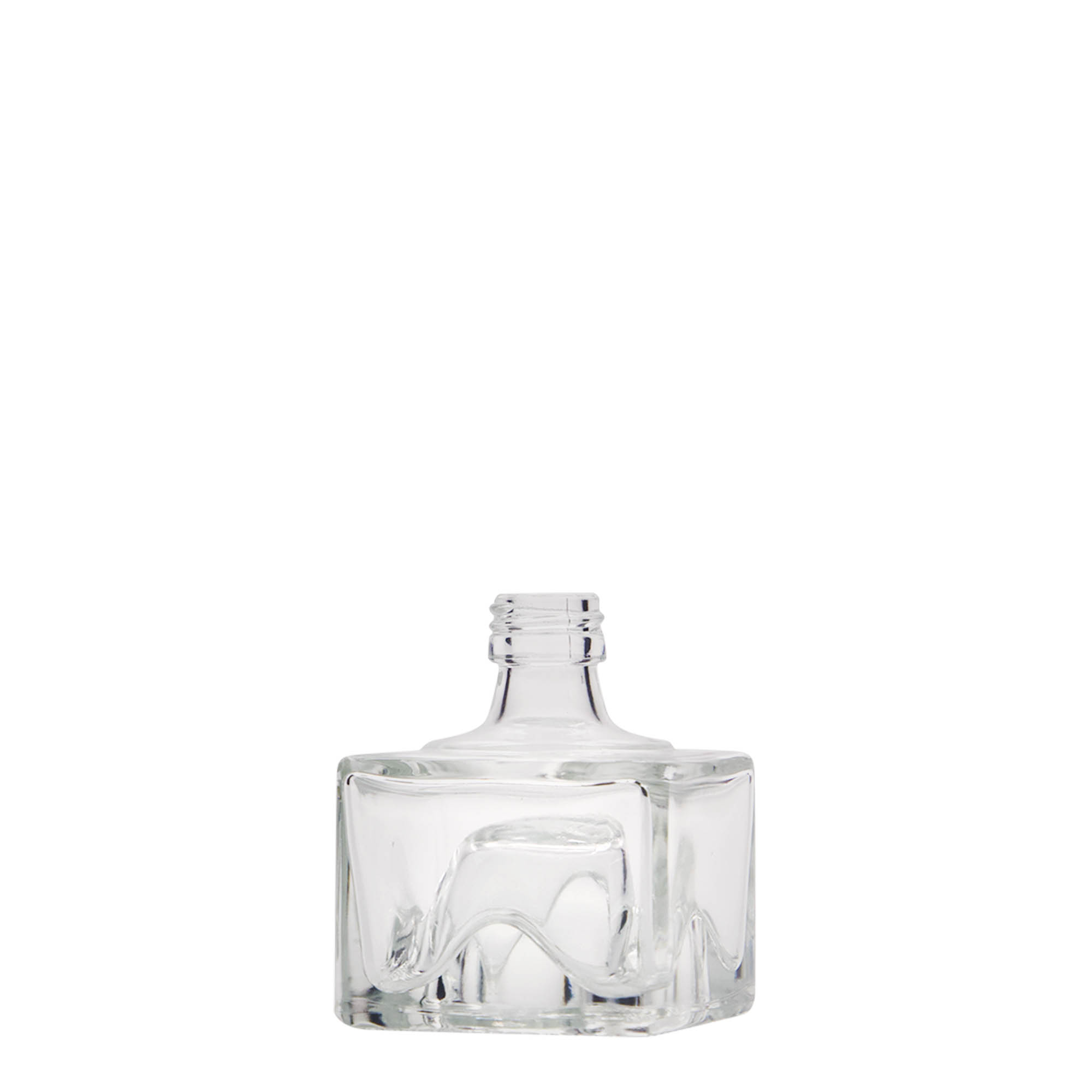 40 ml sklenená fľaša 'Cocolores', štvorcová, hrdlo: PP 18