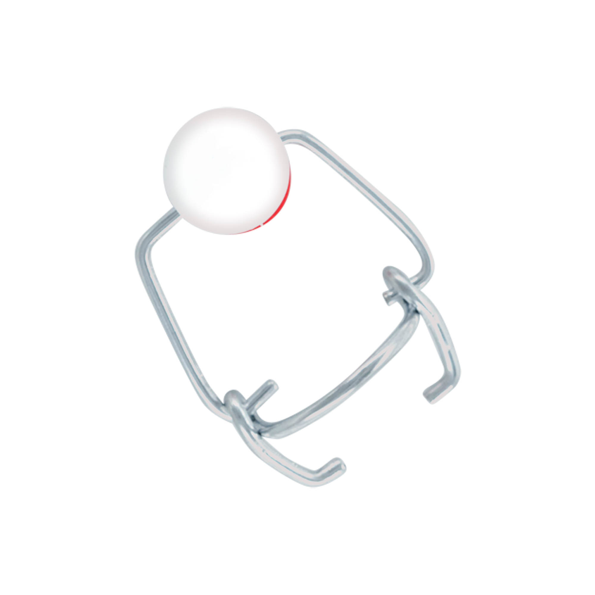 Mini spona na žehlenie, plastová, červeno-biela Mini spona na žehlenie, plastová, červeno-biela