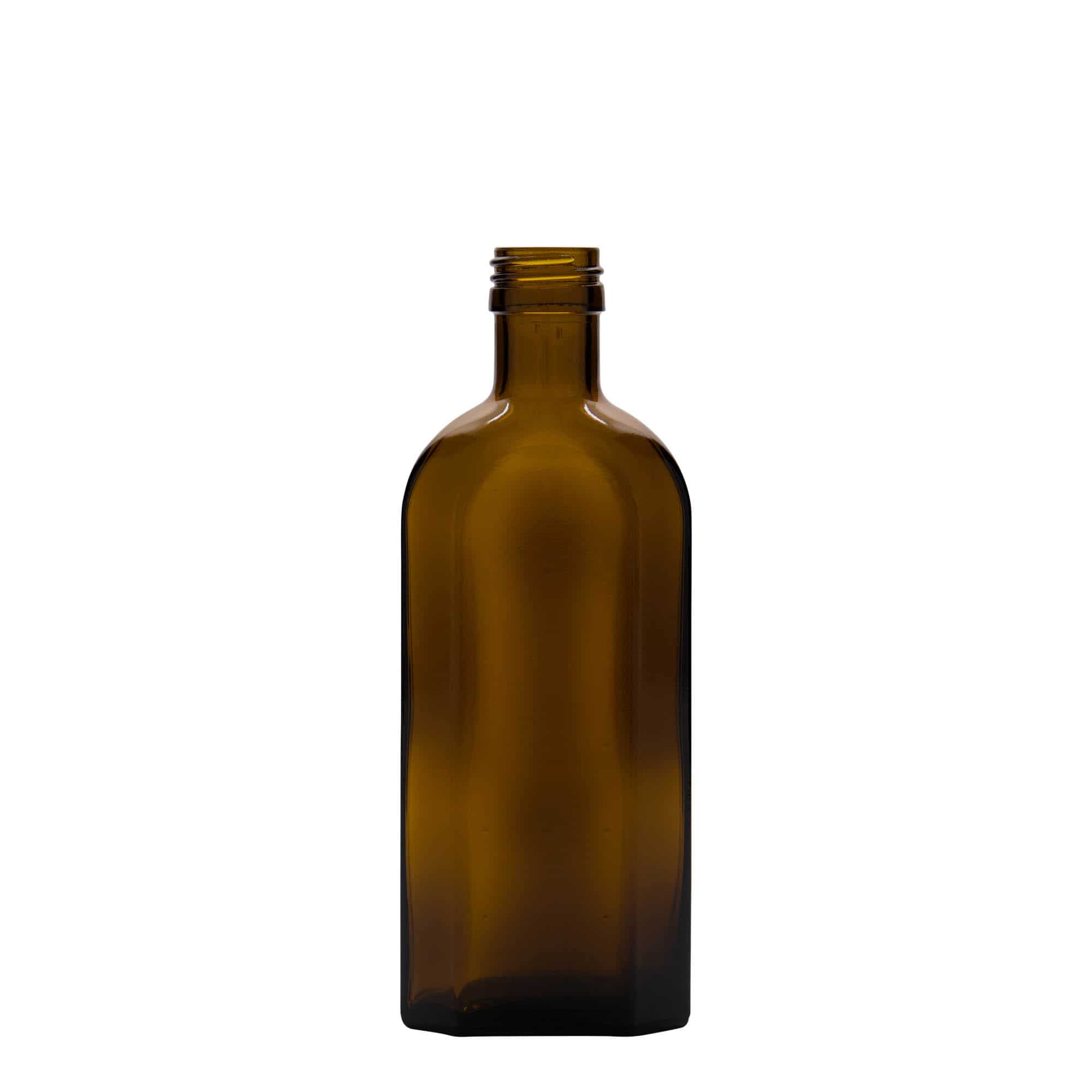 250 ml liekovka Meplat, oválna, sklená, hnedá farba, hrdlo: PP 28 250 ml liekovka Meplat, oválna, sklená, hnedá farba, hrdlo: PP 28