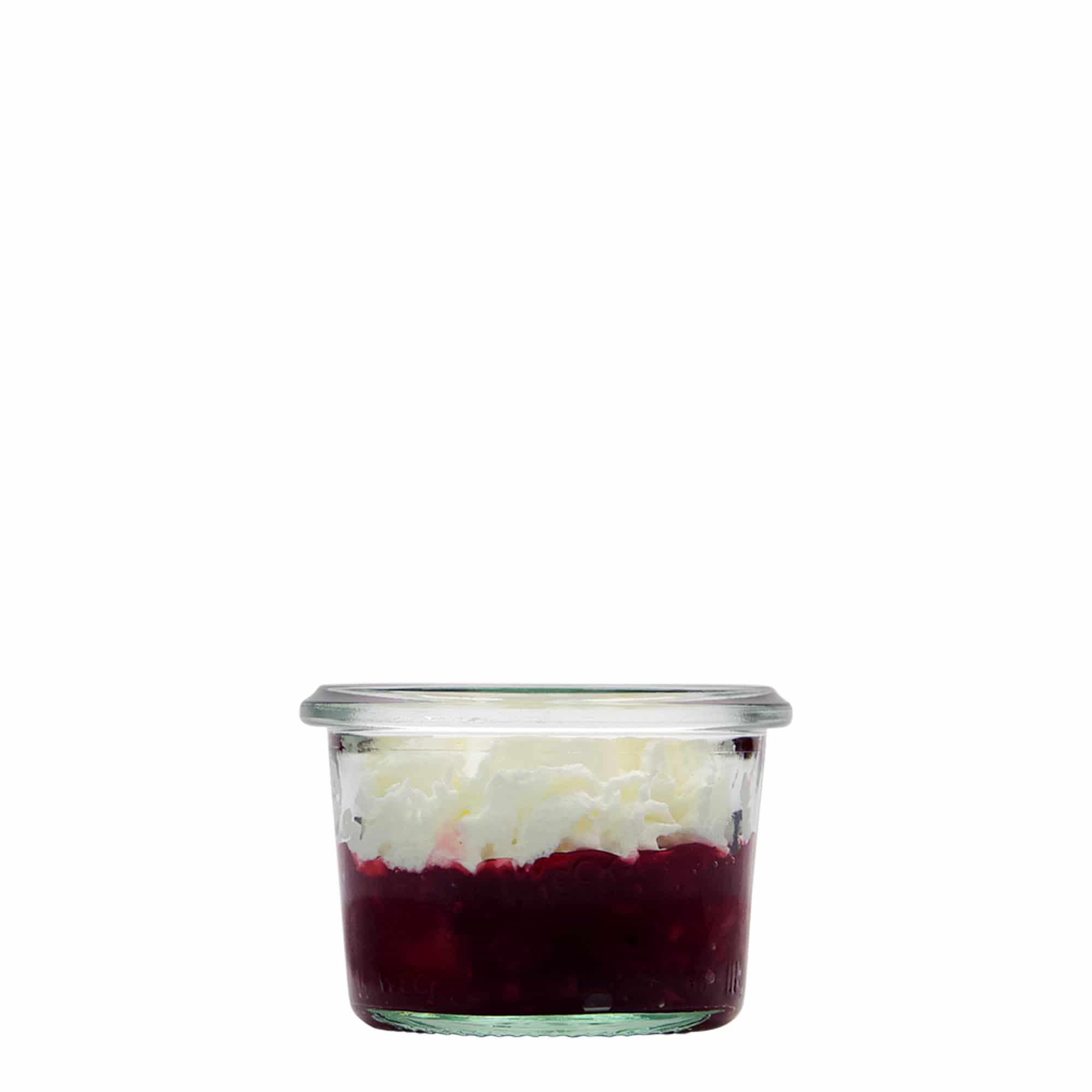 80 ml WECK pohár na zvrhnutie, otvor: okrúhly okraj 80 ml WECK pohár na zvrhnutie, otvor: okrúhly okraj