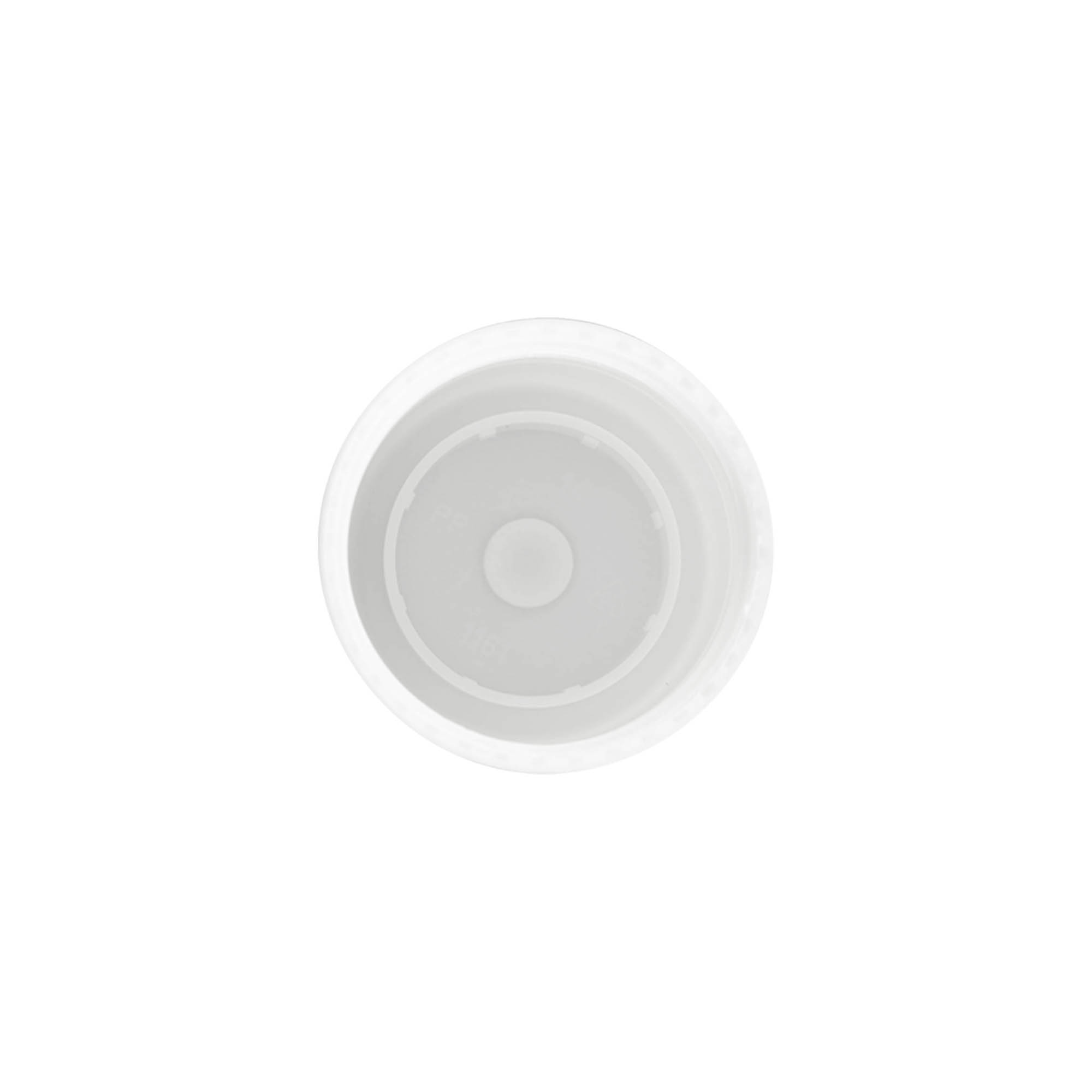 Krytka pre 50 ml roll-on fľašu, PP plast, biela, pre hrdlo: závitové uzáver