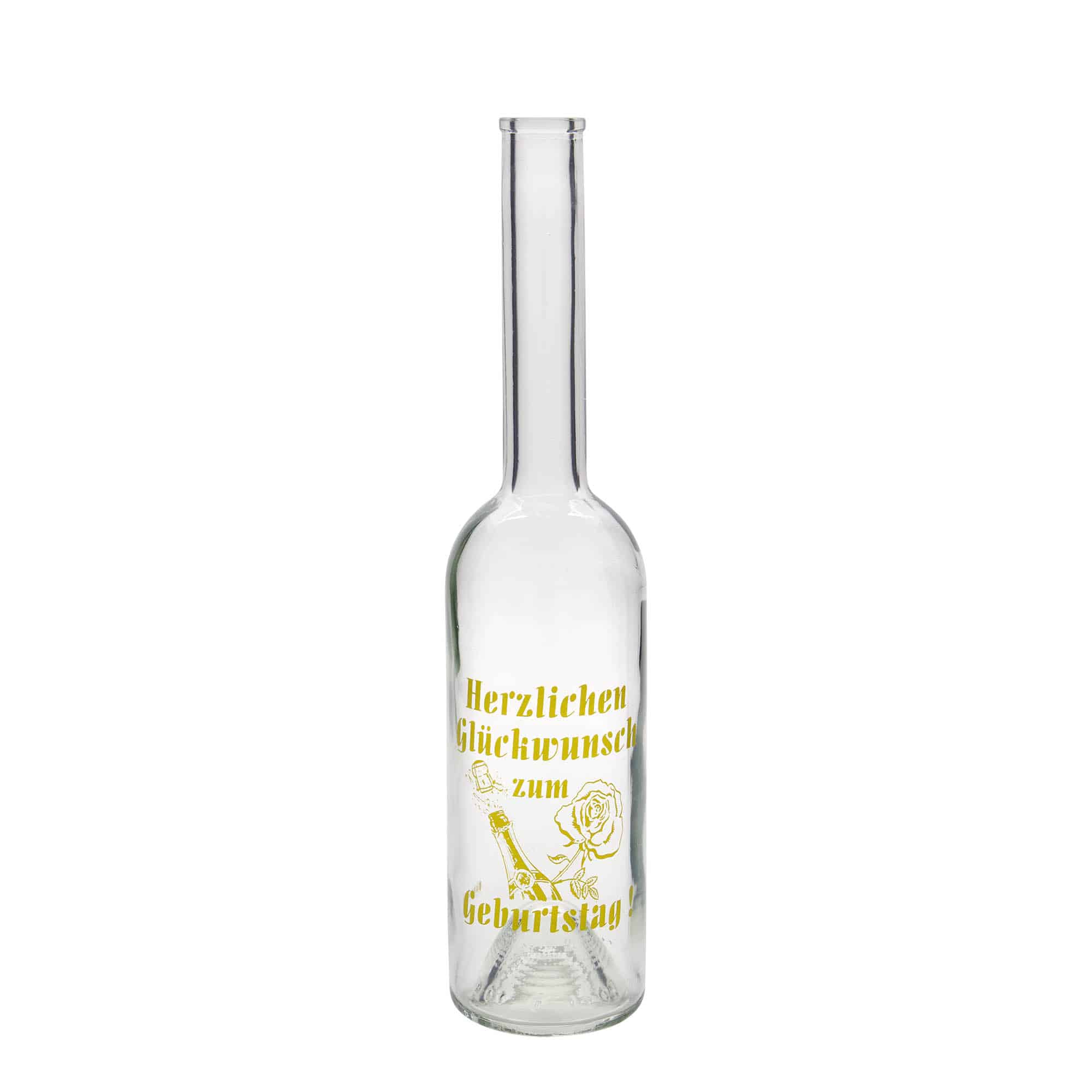 500 ml sklená fľaša „Opera“, motív: Narodeninová fľaša, hrdlo: korok 500 ml sklená fľaša „Opera“, motív: Narodeninová fľaša, hrdlo: korok