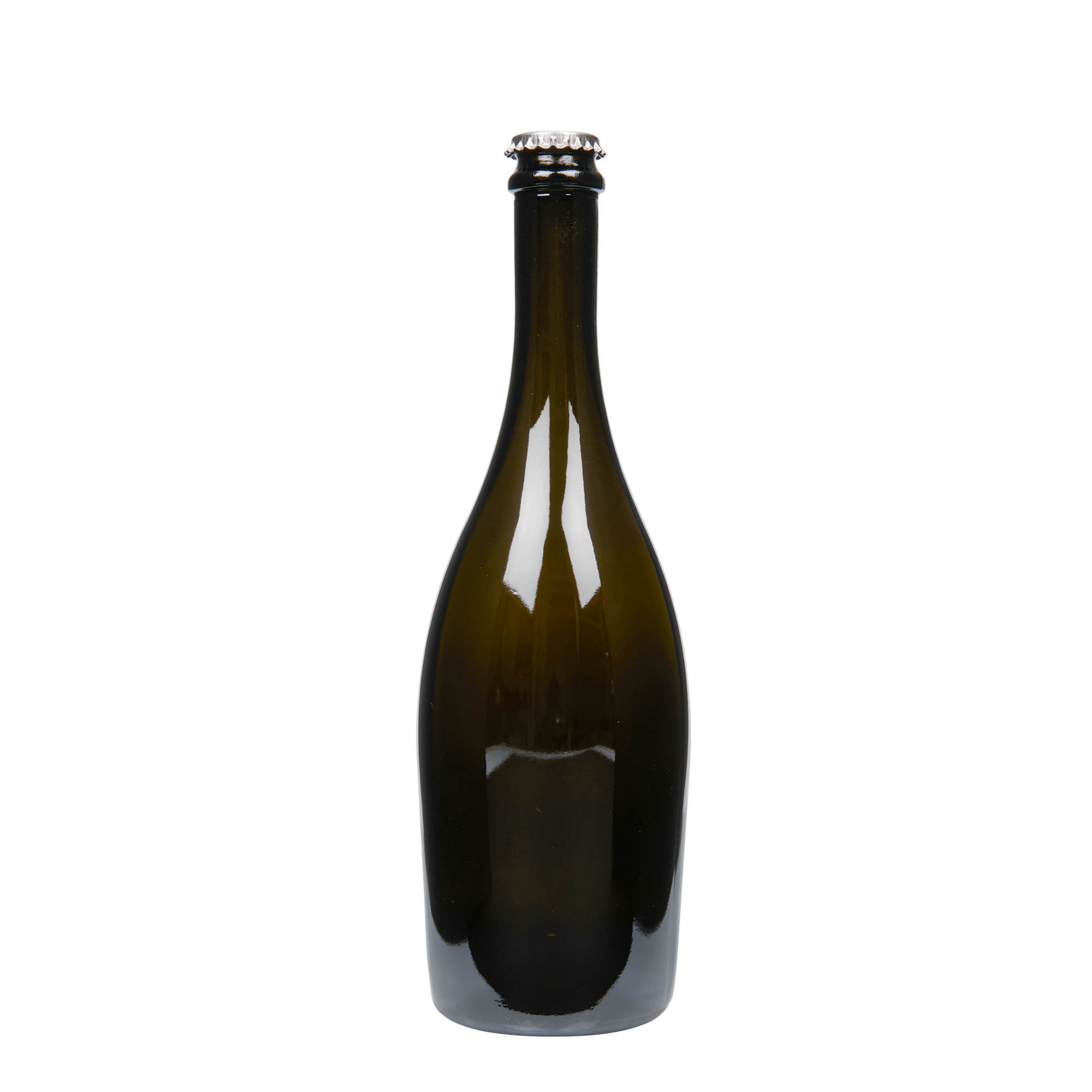 750 ml fľaša sektu 'Carmen', sklo, antikvárna zelená, uzáver: korunkový uzáver