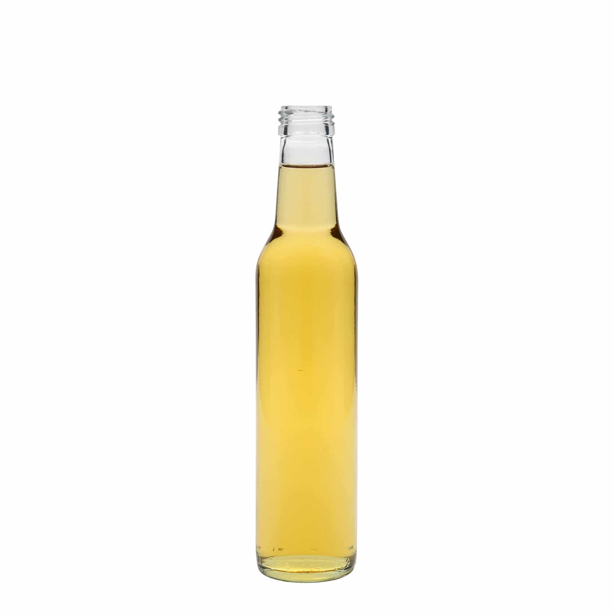250 ml sklená fľaša „Cilindrica“, hrdlo: PP 28