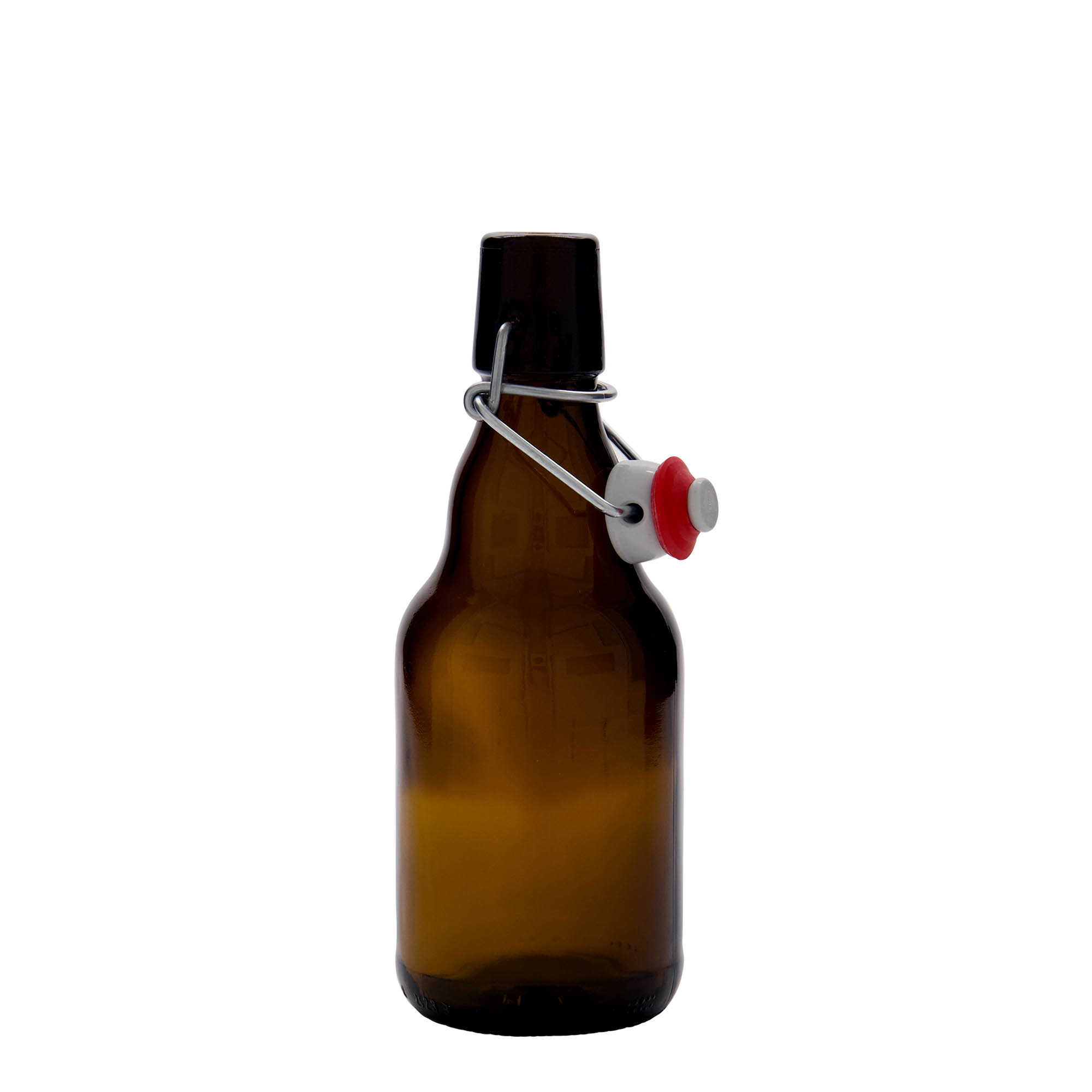 330 ml pivová fľaša 'Steinie', sklo, hnedá, hrdlo: uzáver s pákou