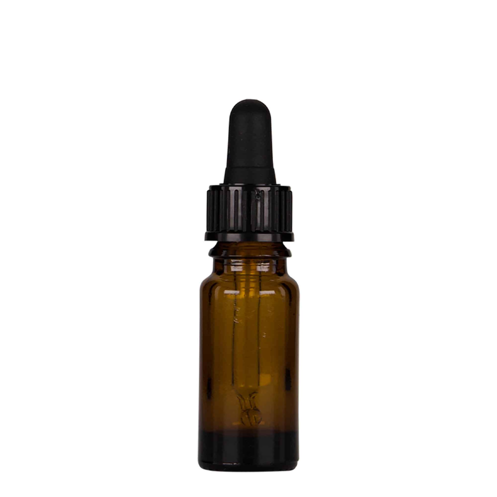 10 ml liekovka s pipetou, sklená, hnedo-čierna farba, hrdlo: DIN 18 10 ml liekovka s pipetou, sklená, hnedo-čierna farba, hrdlo: DIN 18