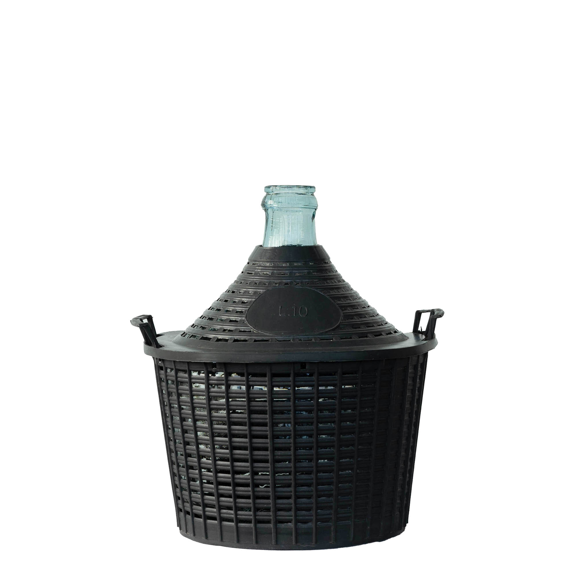 10 l balónová fľaša s úzkym hrdlom, sklo, otvor: nasadzovací viečko