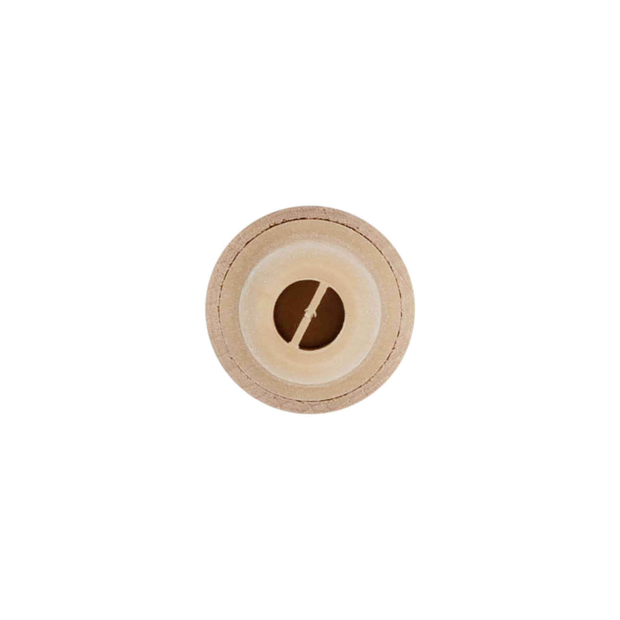 Zátky s hmatníkom s dávkovacím otvorom 19 mm, plast-drevo, viacfarebné, pre hrdlo: korok
