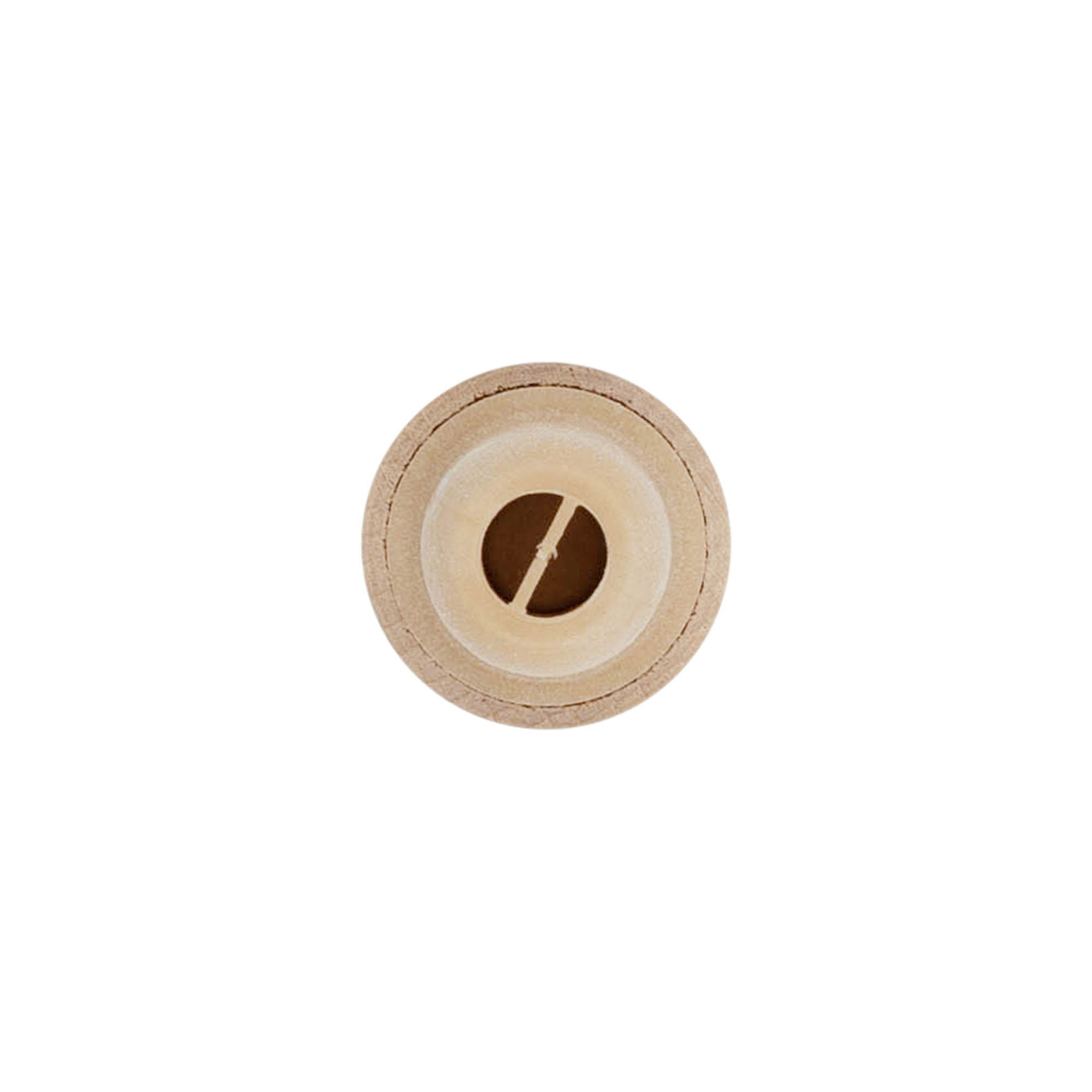 Zátka s dávkovacím otvorom 19 mm, drevo/plast, béžová, pre hrdlo: korok Zátka s dávkovacím otvorom 19 mm, drevo/plast, béžová, pre hrdlo: korok