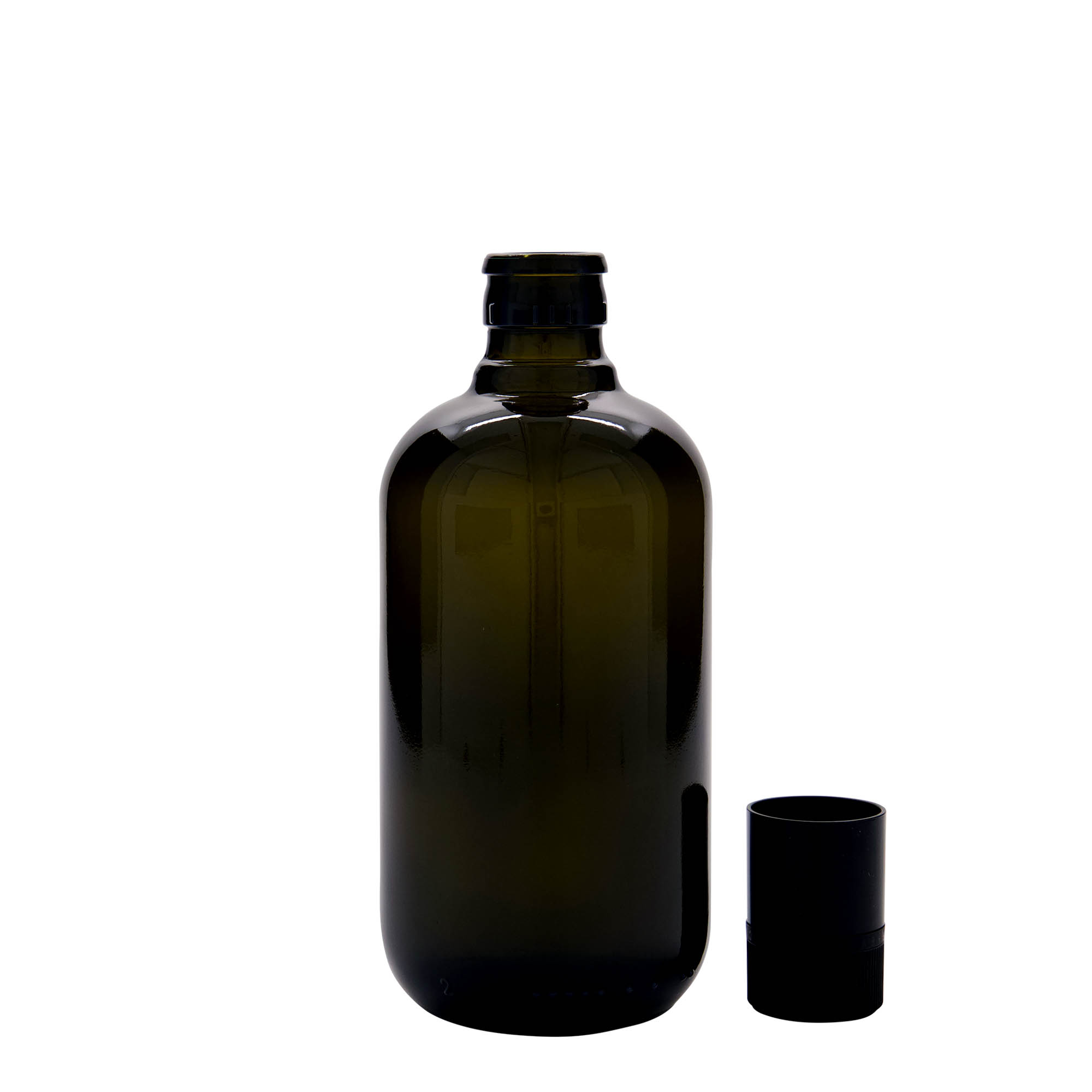 500 ml fľaša na ocot/olej 'Biolio', antikzelené sklo, hrdlo: DOP