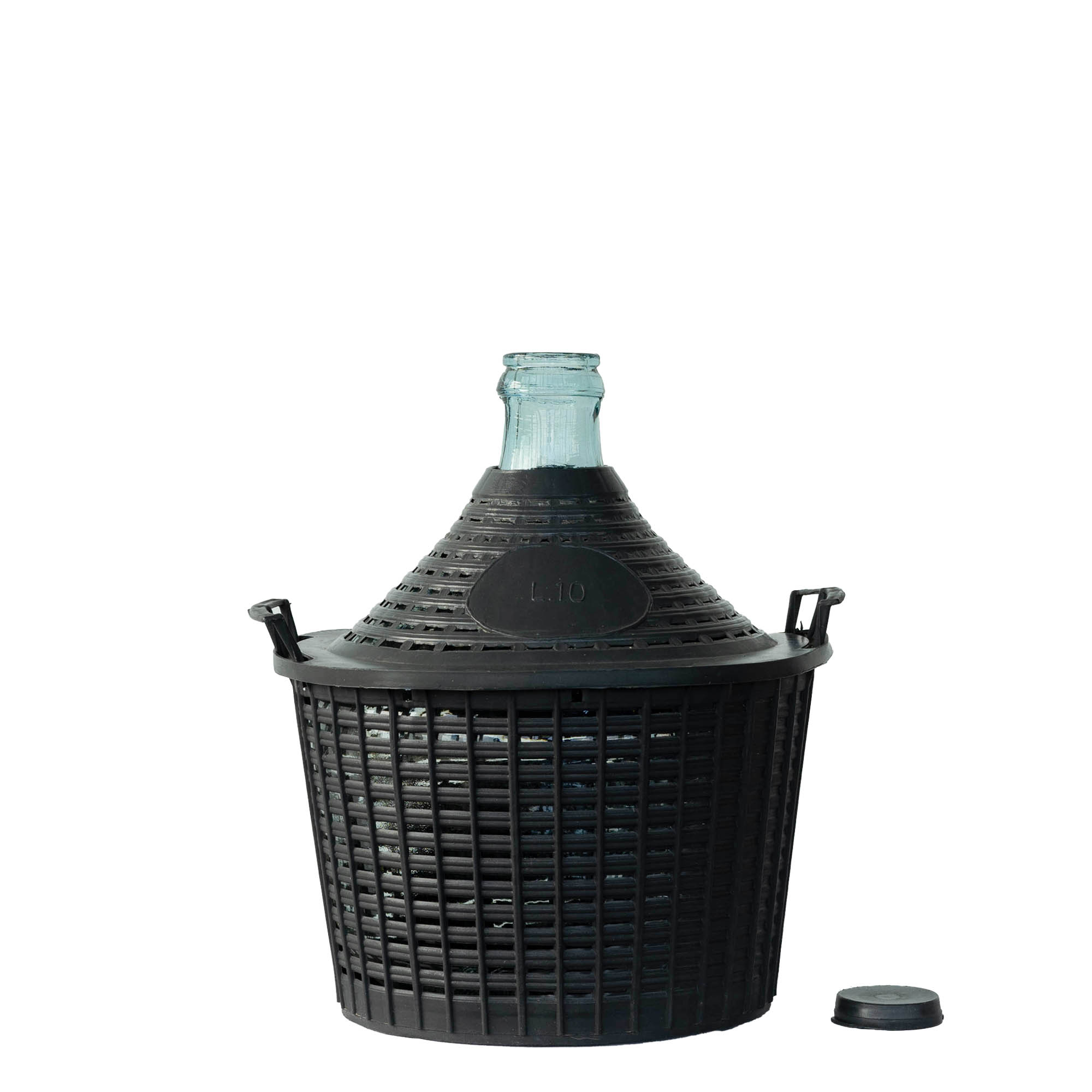 10 l balónová fľaša s úzkym hrdlom, sklo, otvor: nasadzovací viečko 10 l balónová fľaša s úzkym hrdlom, sklo, otvor: nasadzovací viečko