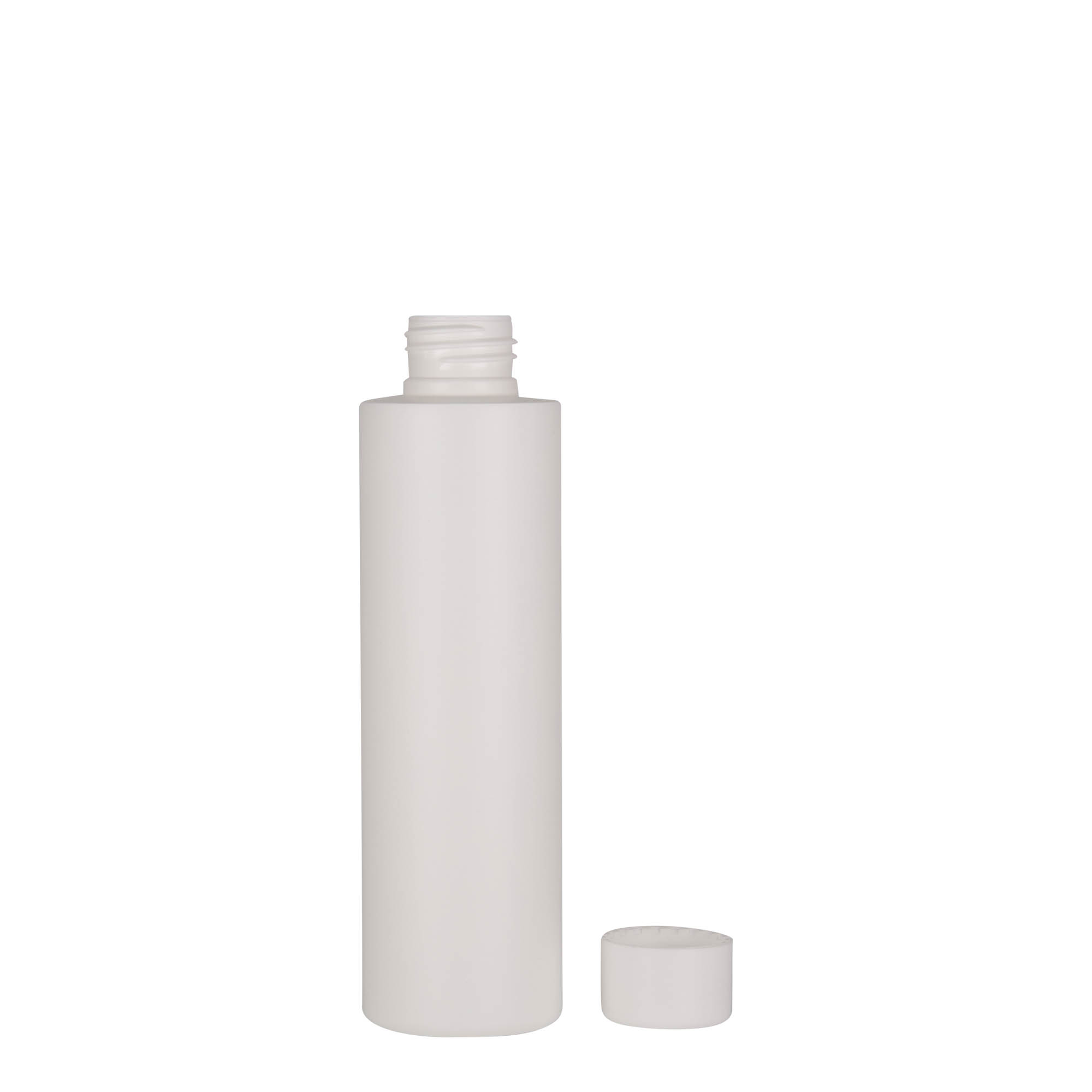 150 ml plastová fľaša 'Pipe', HDPE, biela, hrdlo: 24/410