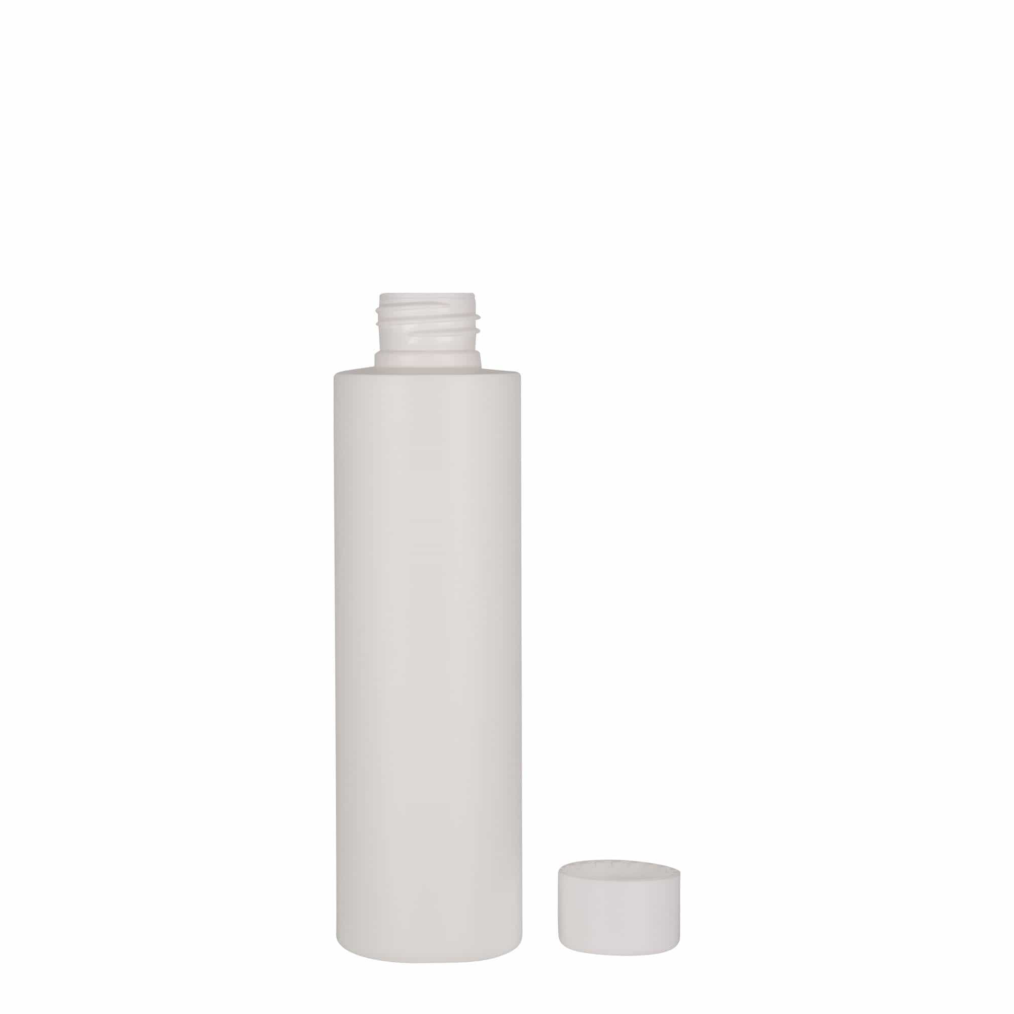 150 ml plastová fľaša 'Pipe', HDPE, biela, hrdlo: 24/410