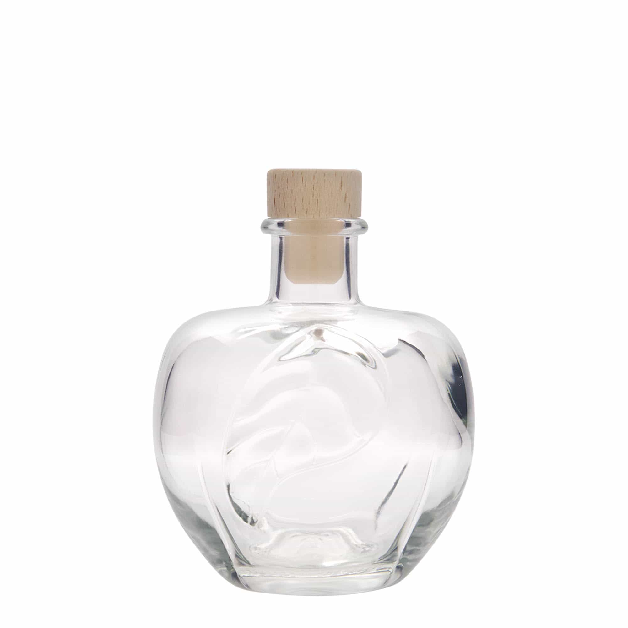 350 ml sklená fľaša „Jablko“, hrdlo: korok