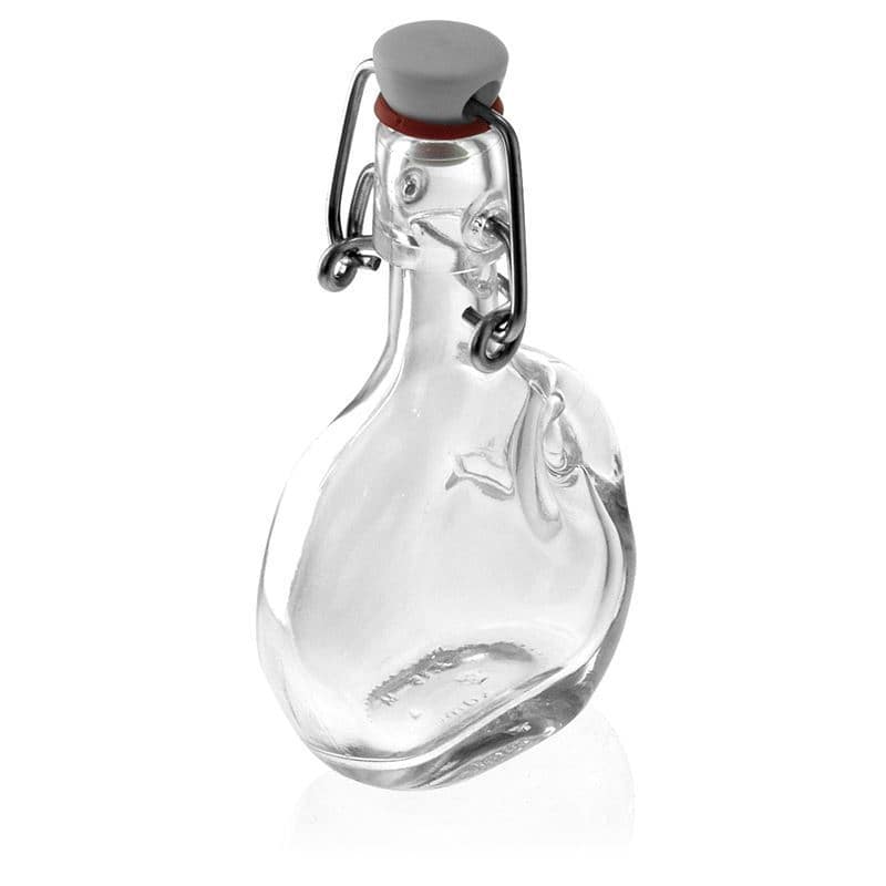 40 ml sklená fľaša „Lukas“, oválna, hrdlo: strmeňový uzáver