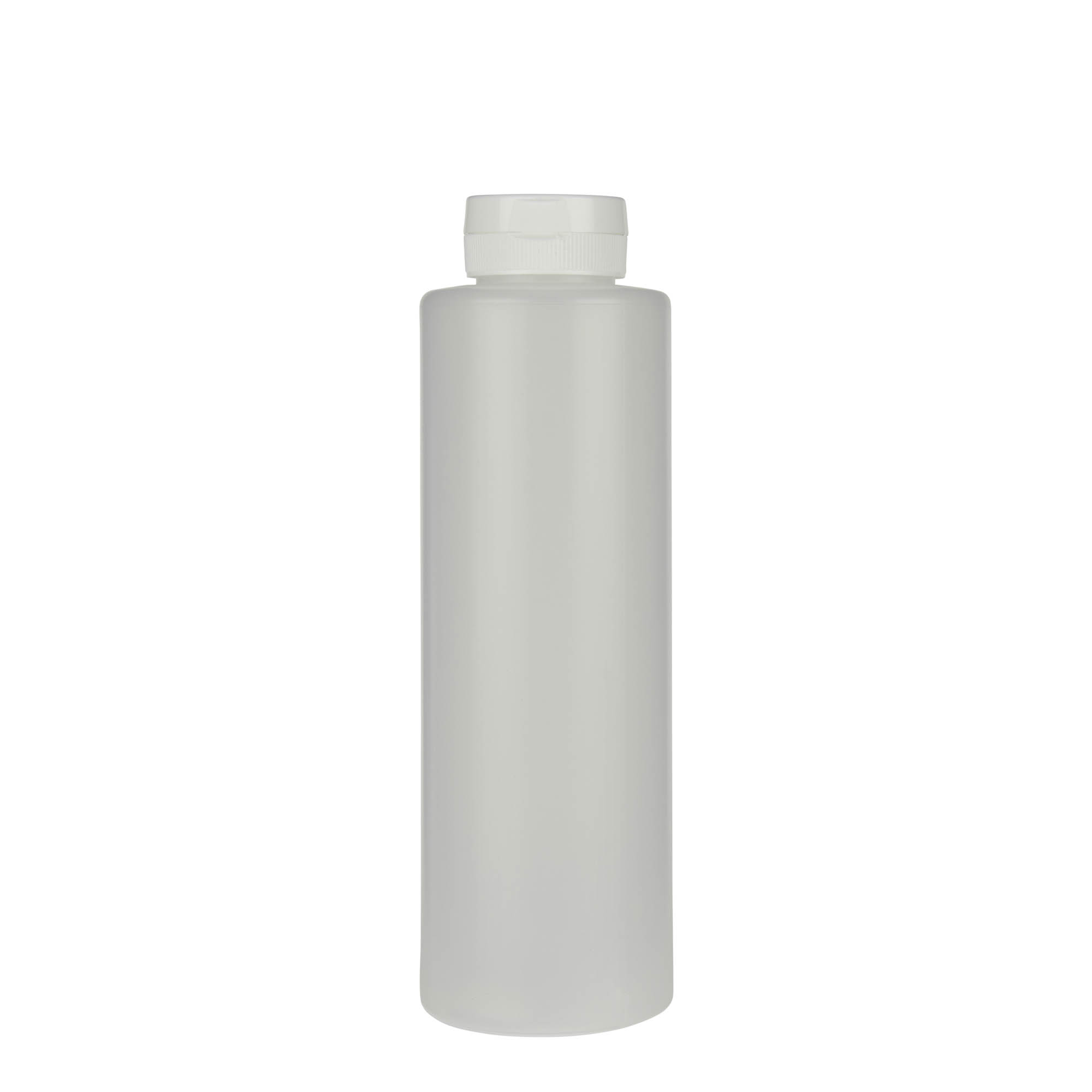 500 ml fľaša na omáčku, LDPE plast, prírodná, hrdlo: 38/400 500 ml fľaša na omáčku, LDPE plast, prírodná, hrdlo: 38/400