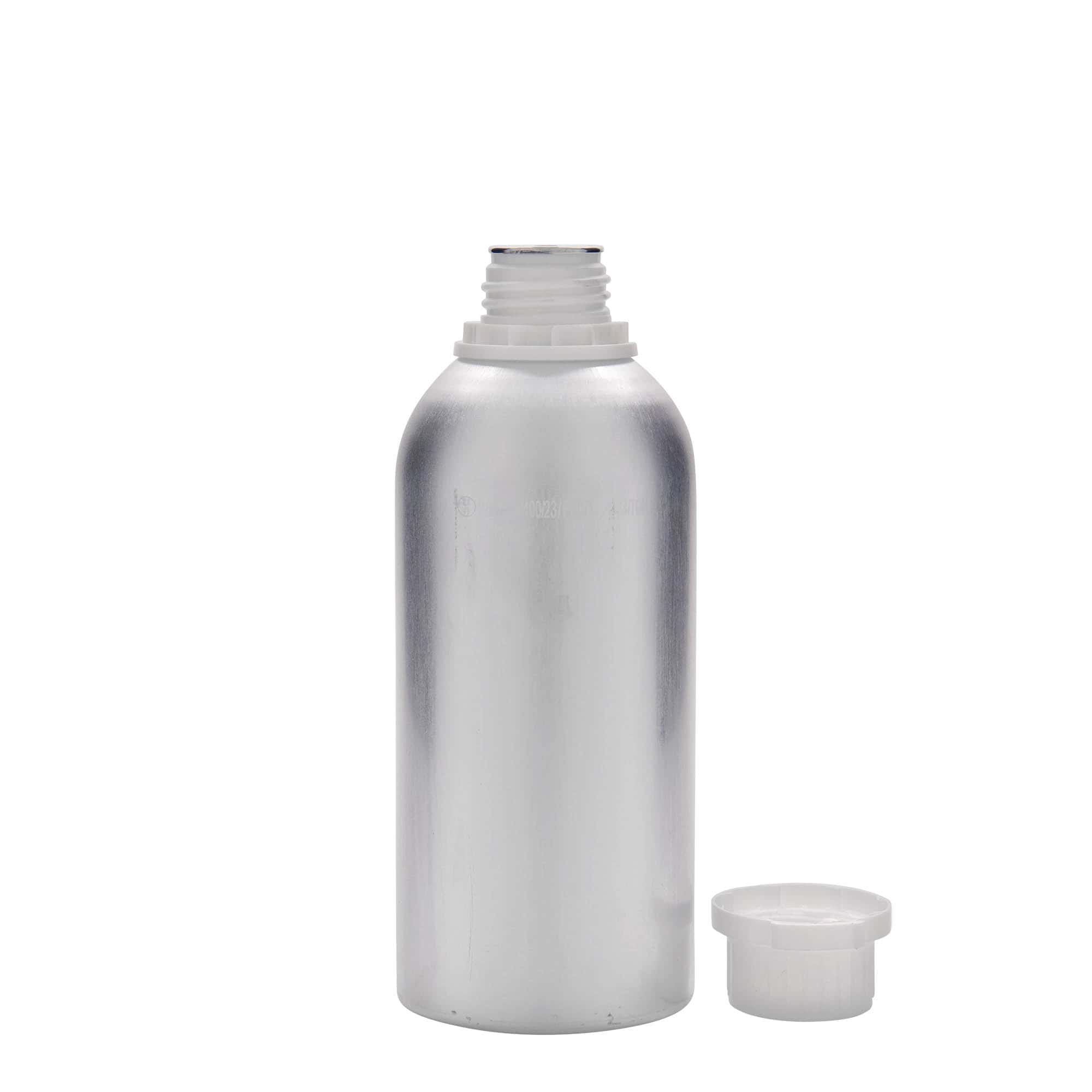 625 ml hliníková fľaša, kov, strieborná, hrdlo: DIN 32 625 ml hliníková fľaša, kov, strieborná, hrdlo: DIN 32