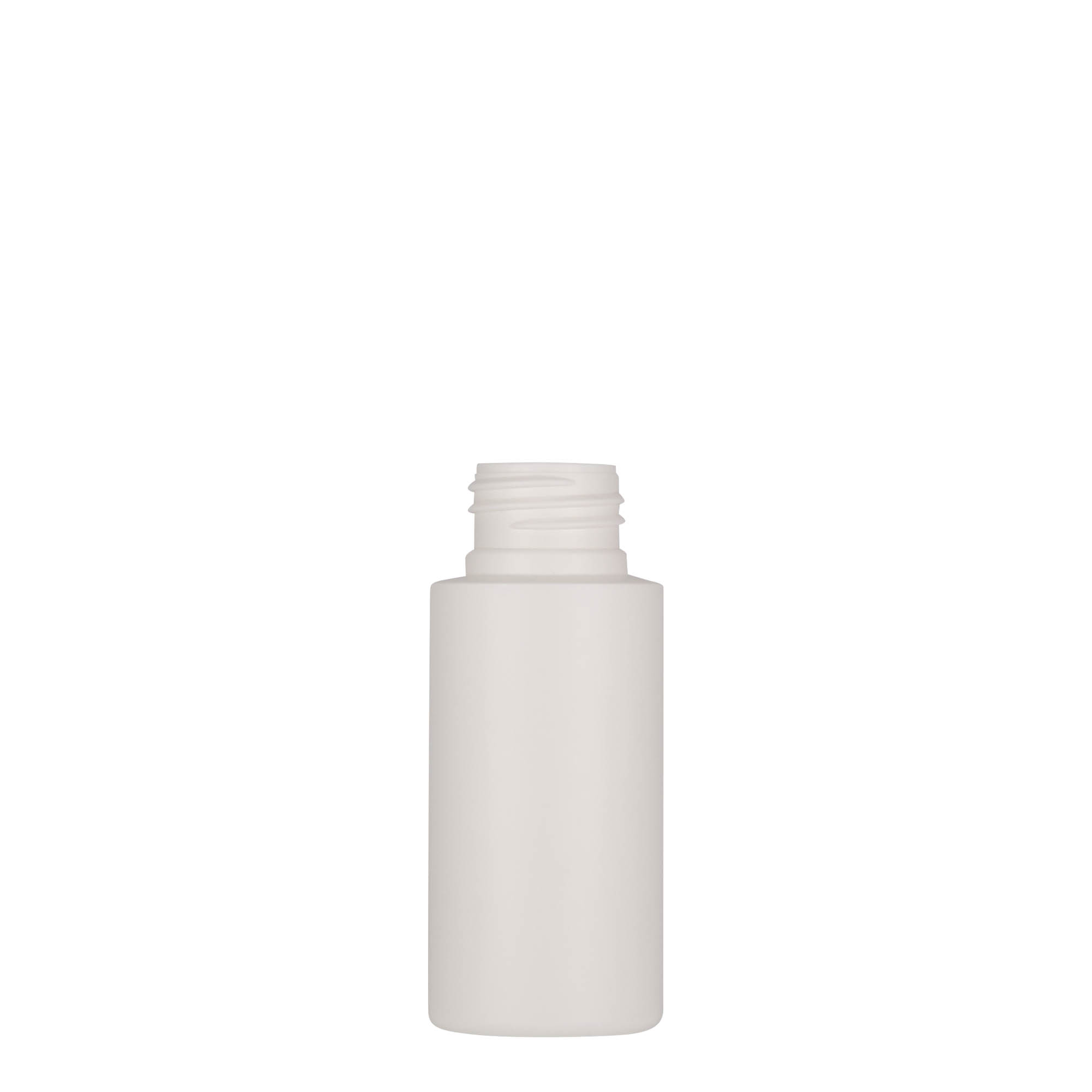 50 ml plastová fľaša 'Pipe', HDPE, biela, hrdlo: 24/410