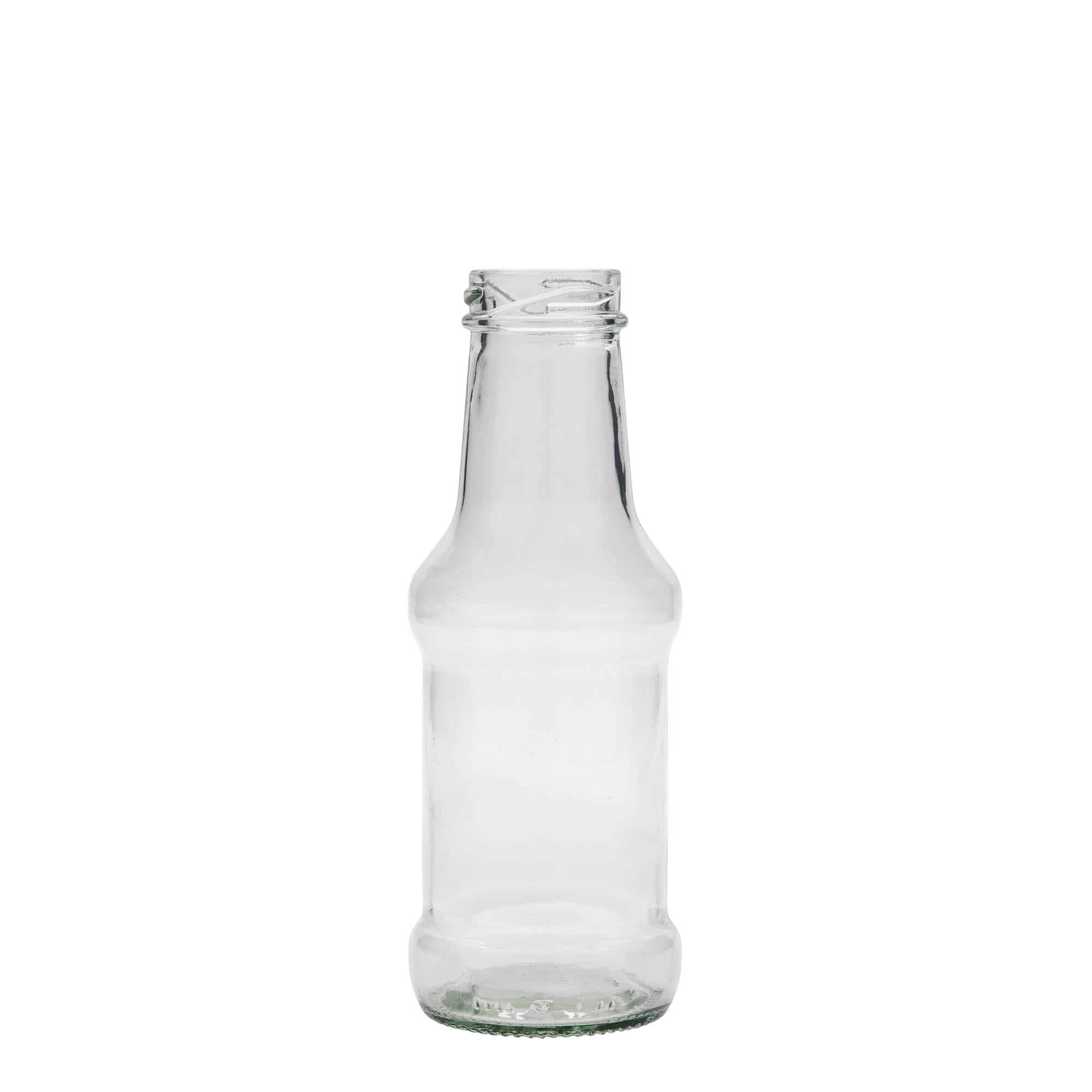 250 ml fľaša na omáčku, sklená, hrdlo: twist off (TO 38) 250 ml fľaša na omáčku, sklená, hrdlo: twist off (TO 38)